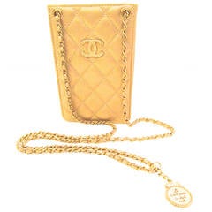 Chanel Purse - Cell Phone - WOC - Mademoiselle Chanel Gold Tone Logo
