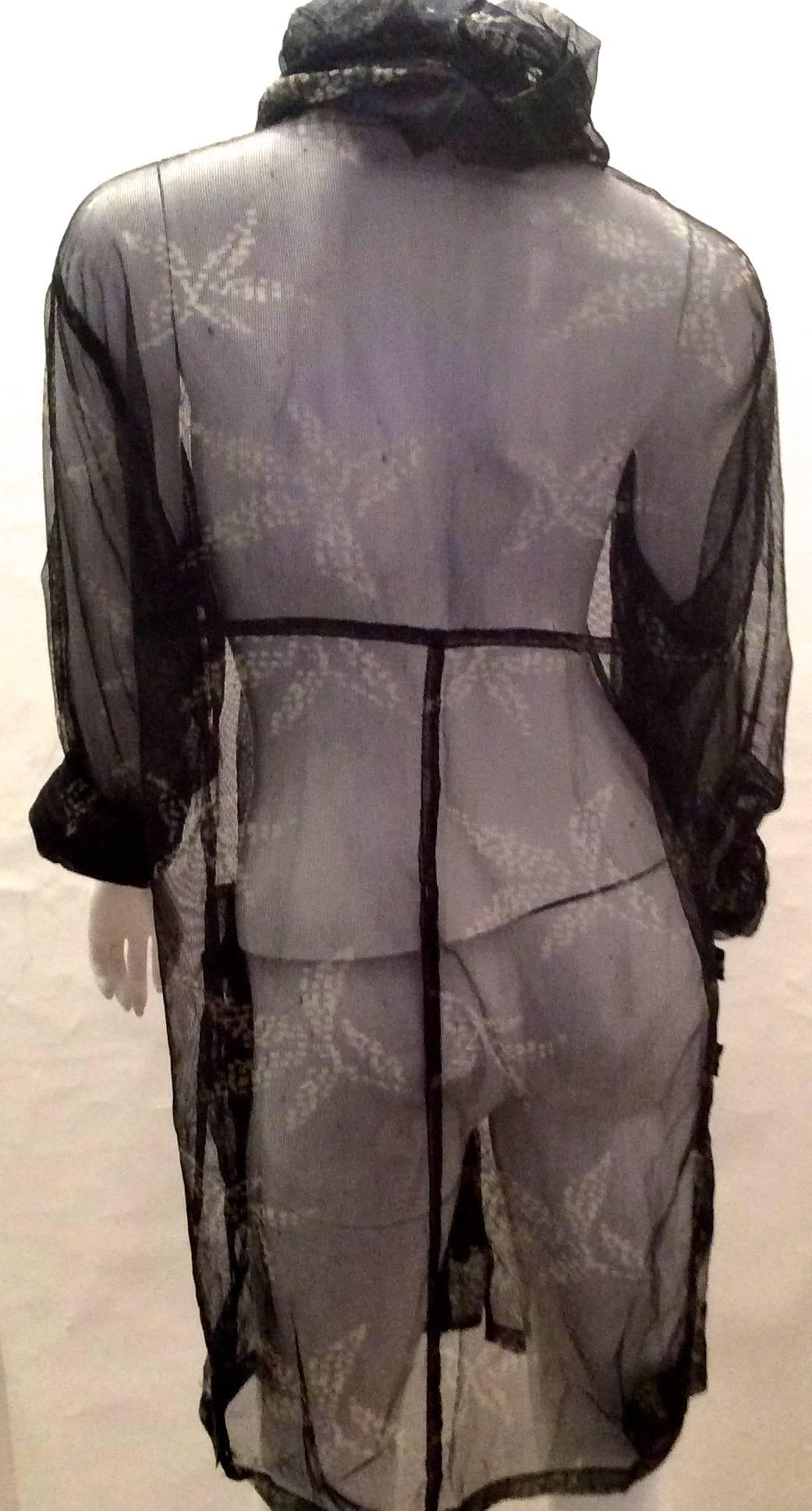 Black Fendi Runway Mesh Jacket