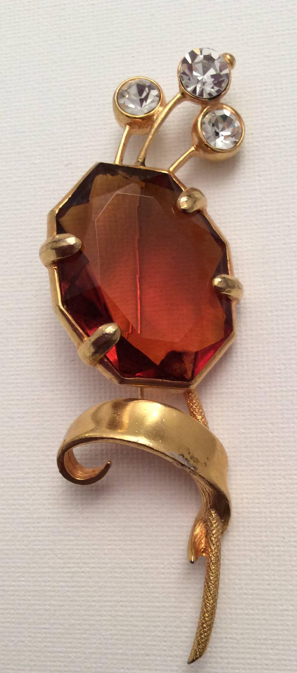 Vintage Christian Dior Brooch Pin - 1960's For Sale 5