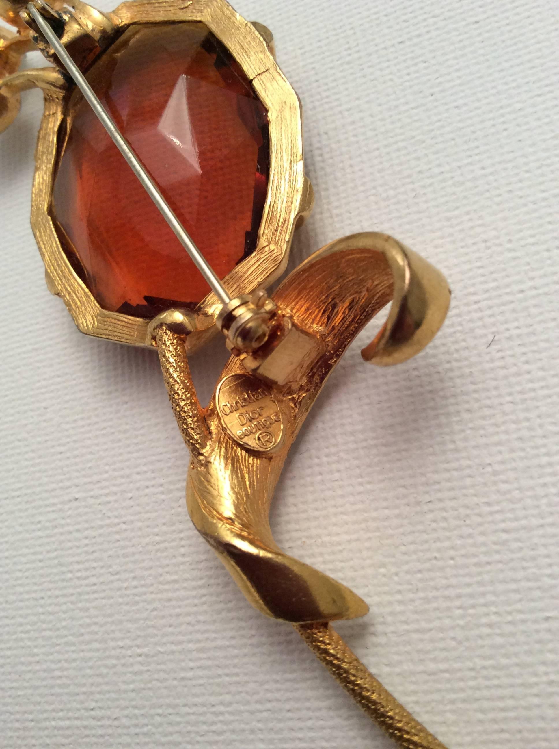 Vintage Christian Dior Brooch Pin - 1960's For Sale 3