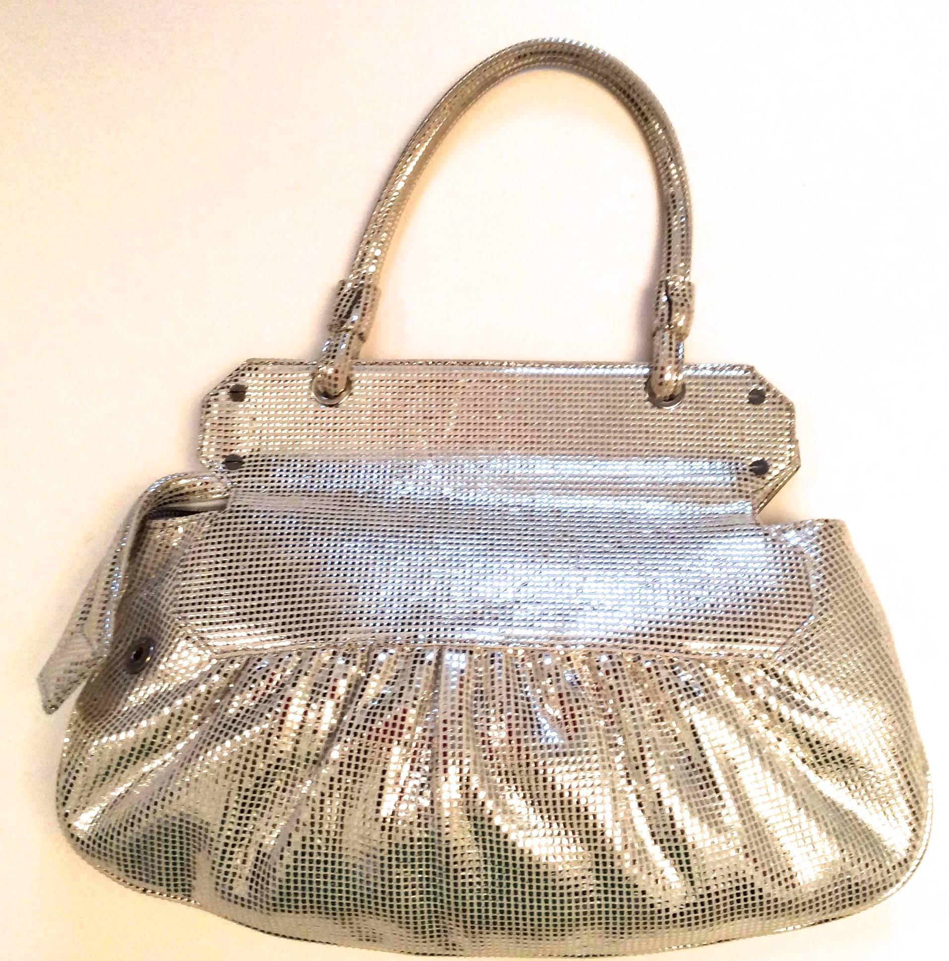 Women's Beautiful New Fendi Bag - Fabulous Metallic - Leather and Suede For Sale