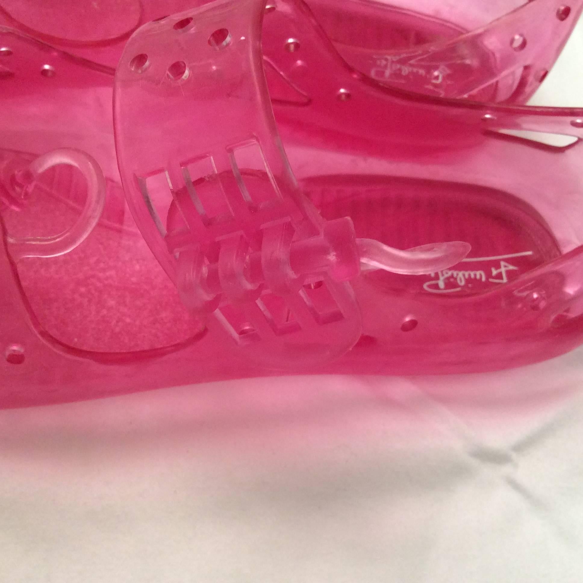 Emilio Pucci Hot Pink Rubber Sandals 1