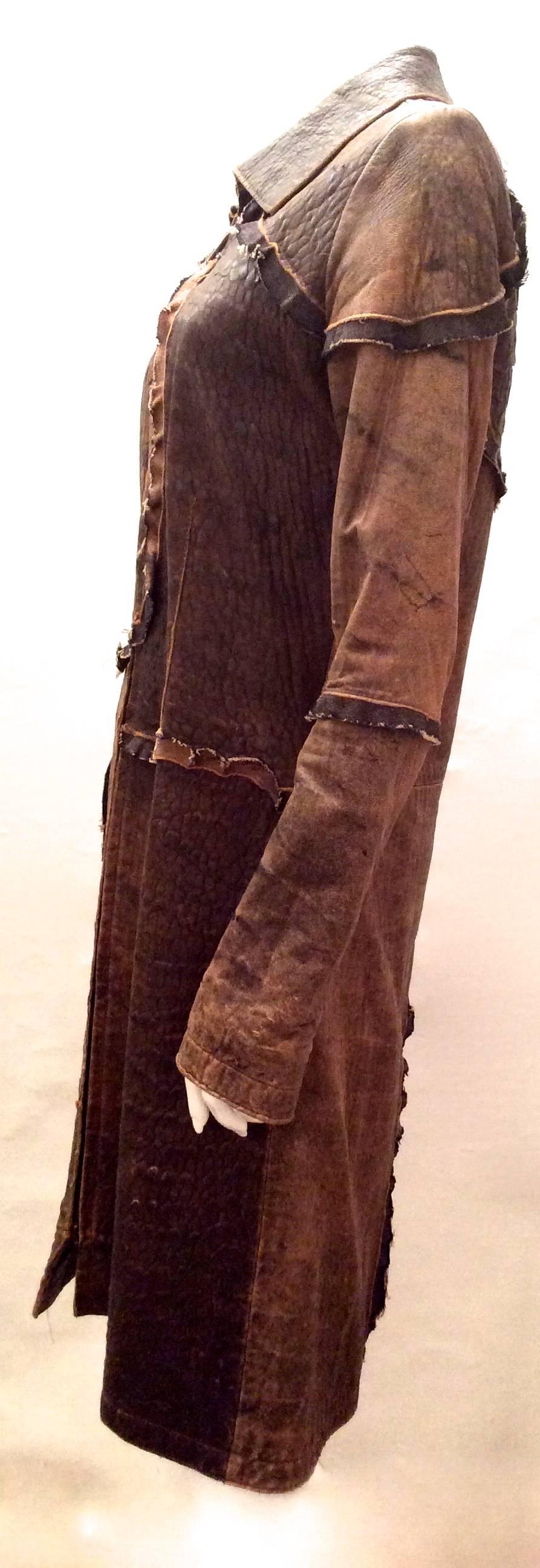 Women's Roberto Cavalli Distressed Leather Jacket - Size 40