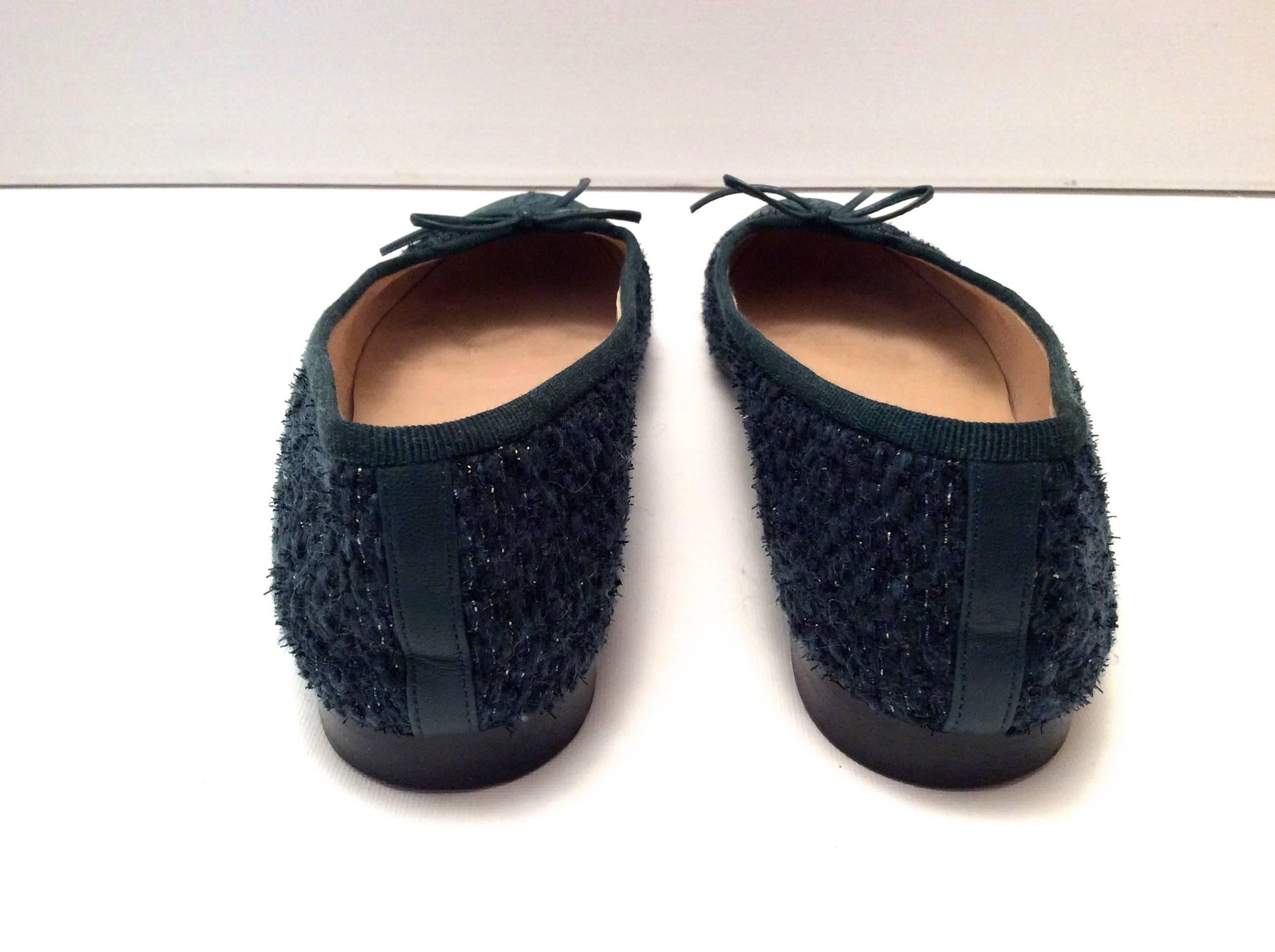 Black Chanel Ballerina Flats - Size 38 For Sale