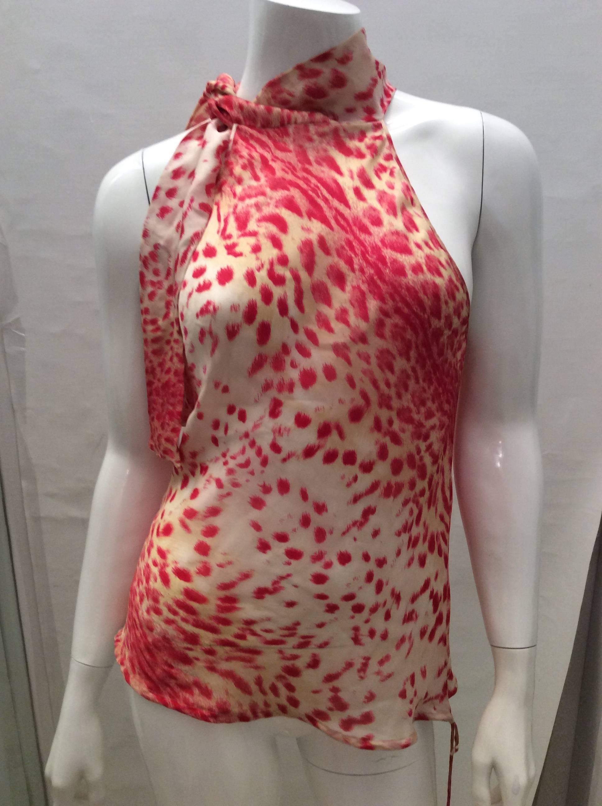 Sexy Silk Roberto Cavalli Halter Top 1