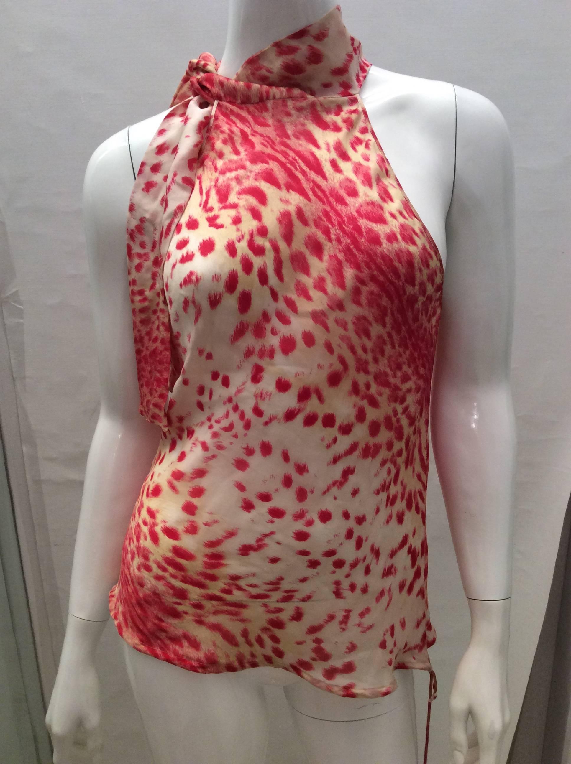 Women's Sexy Silk Roberto Cavalli Halter Top