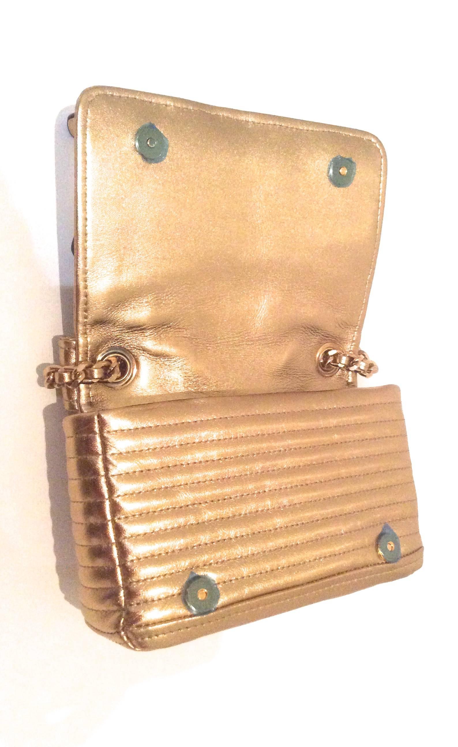 Moschino Gold Biker Jacket Handbag - Rare 1