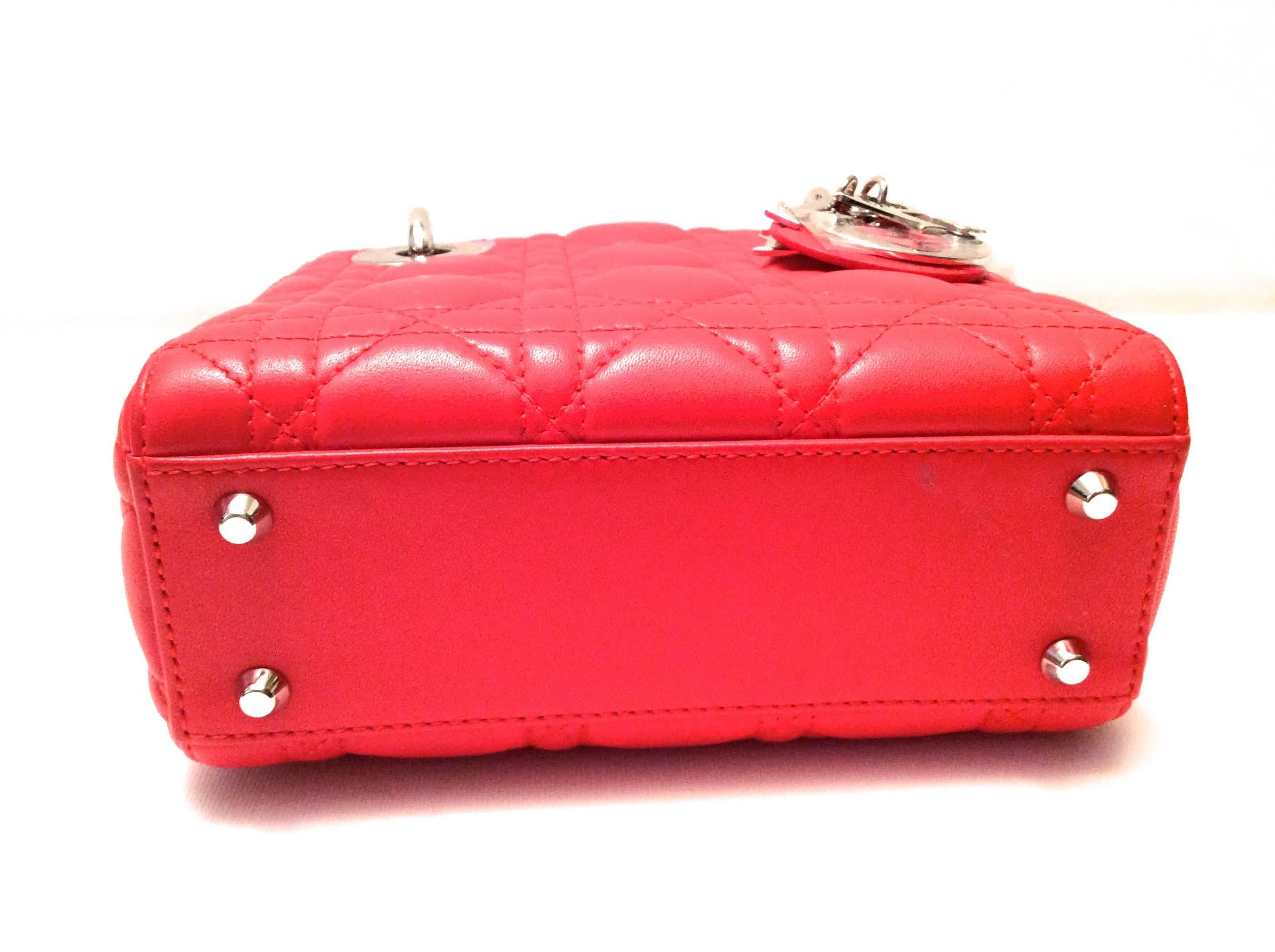 Mini Lady Dior Bag - Red - Rare In New Condition In Boca Raton, FL