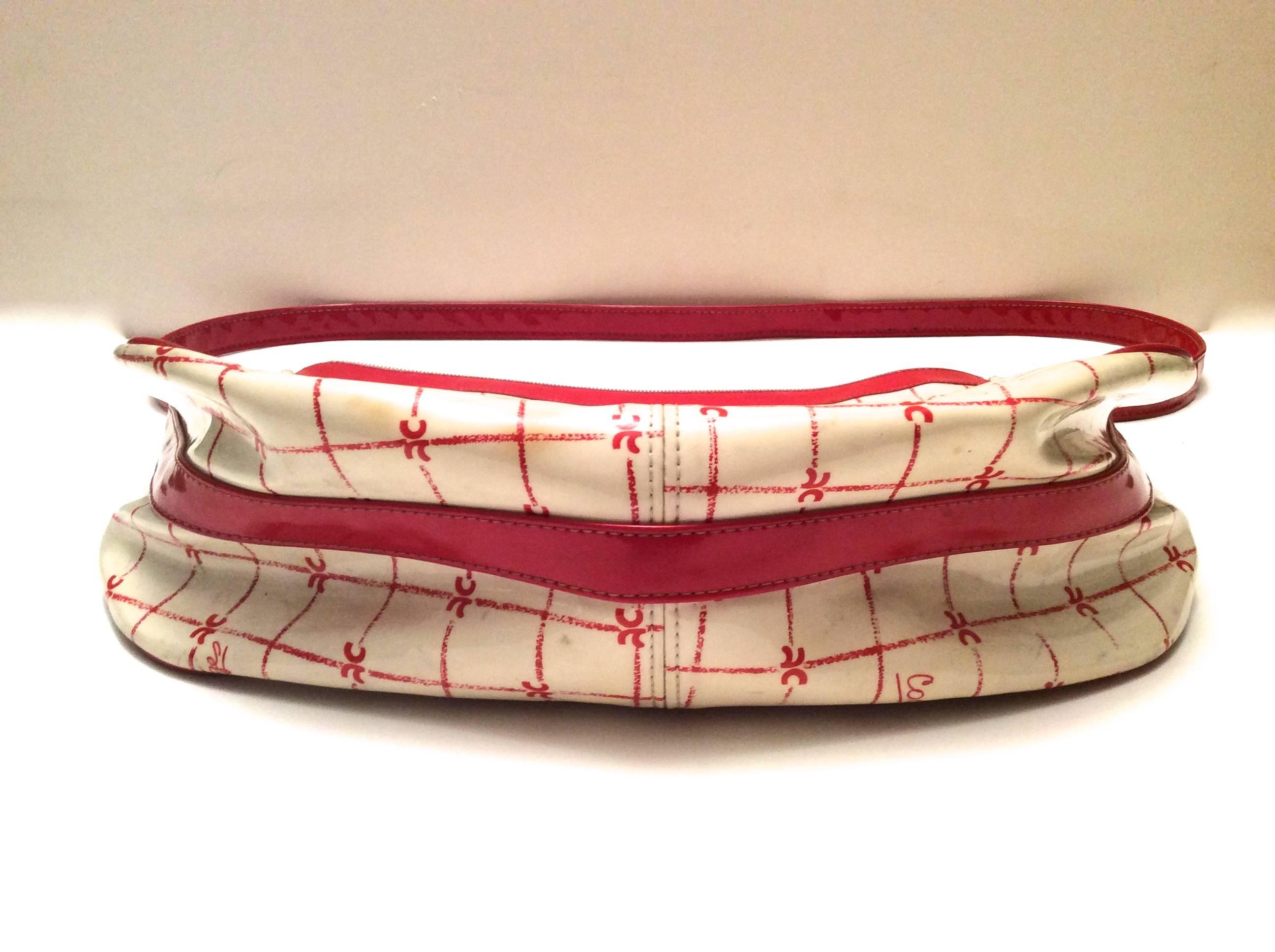 Rare 1970's Courreges Purse - White and Red  For Sale 3