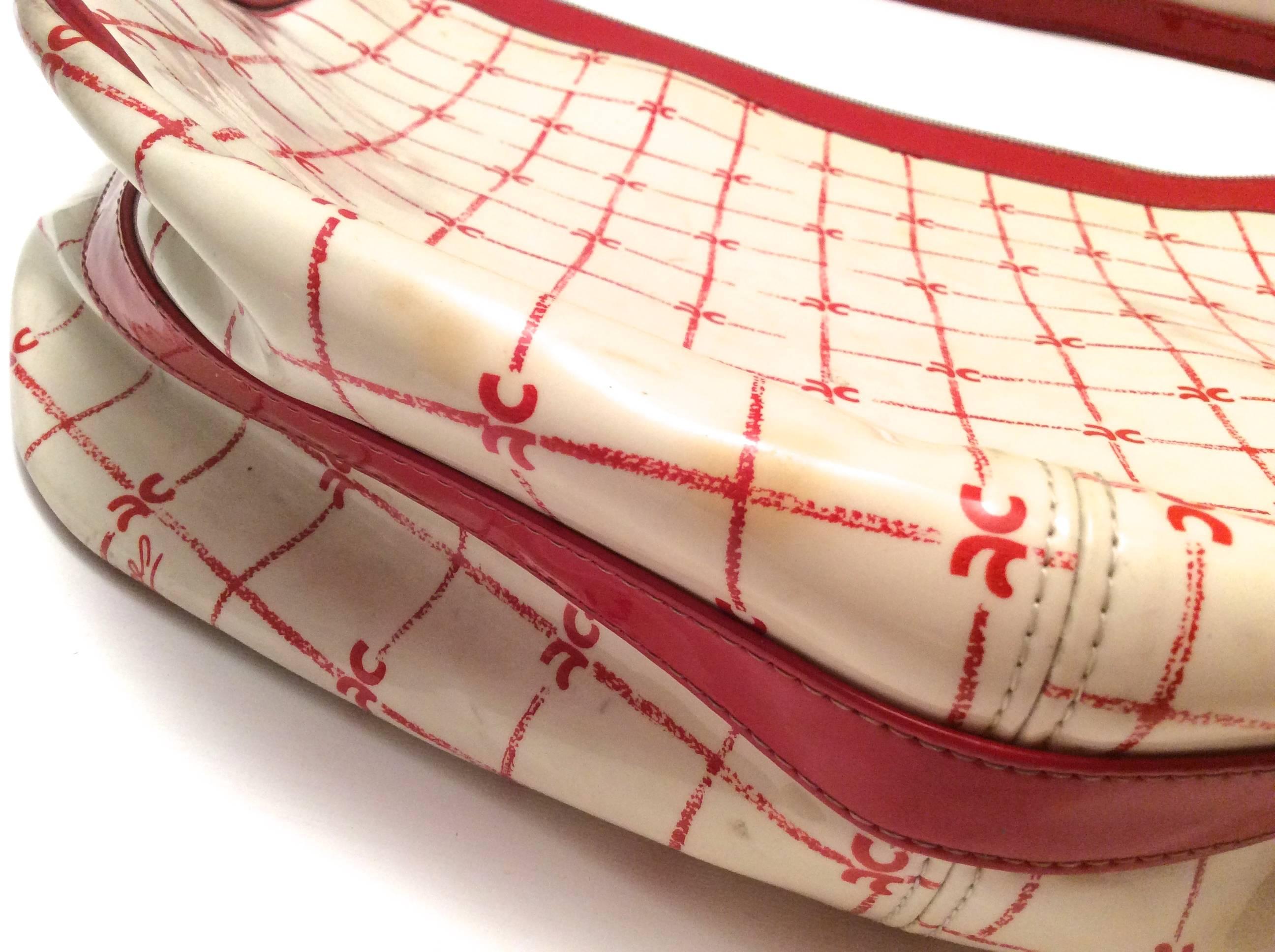 Rare 1970's Courreges Purse - White and Red  For Sale 4