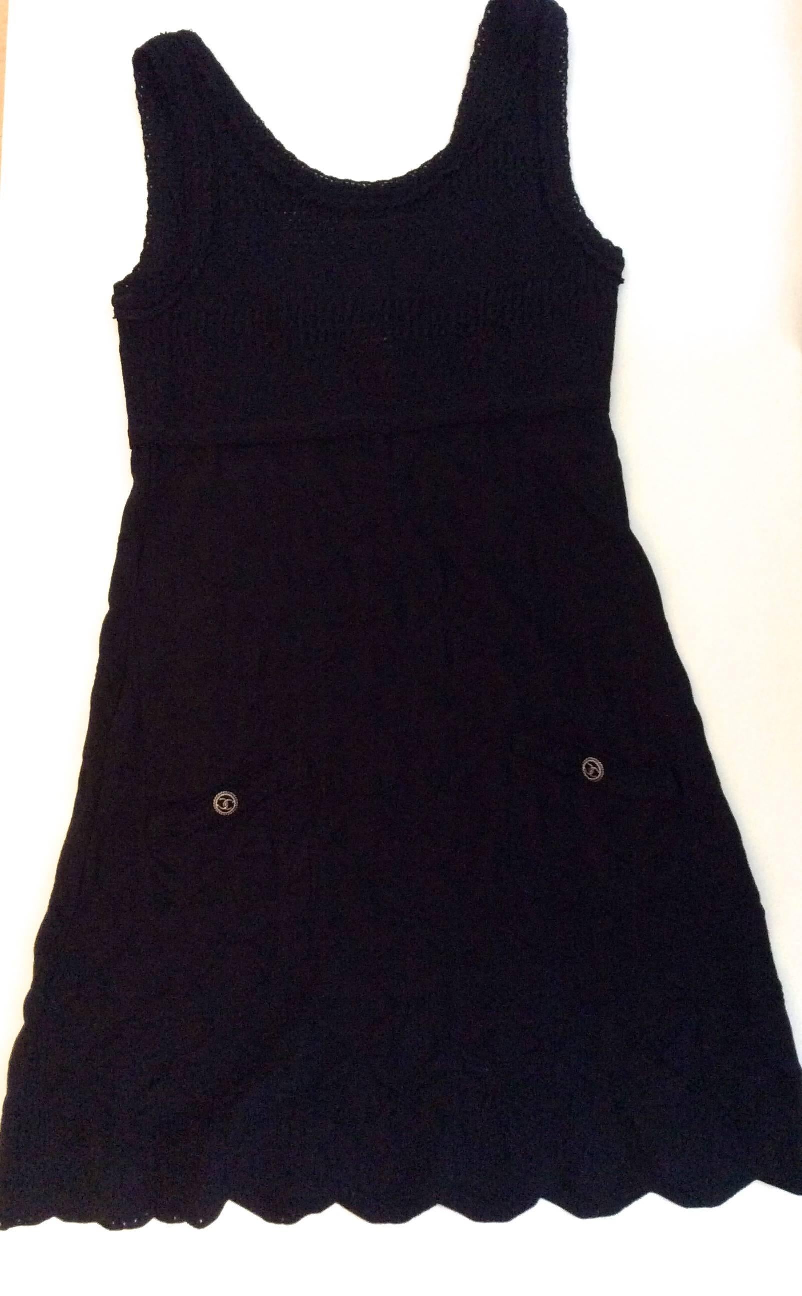 Chanel Black Dress - Size 40  For Sale 5
