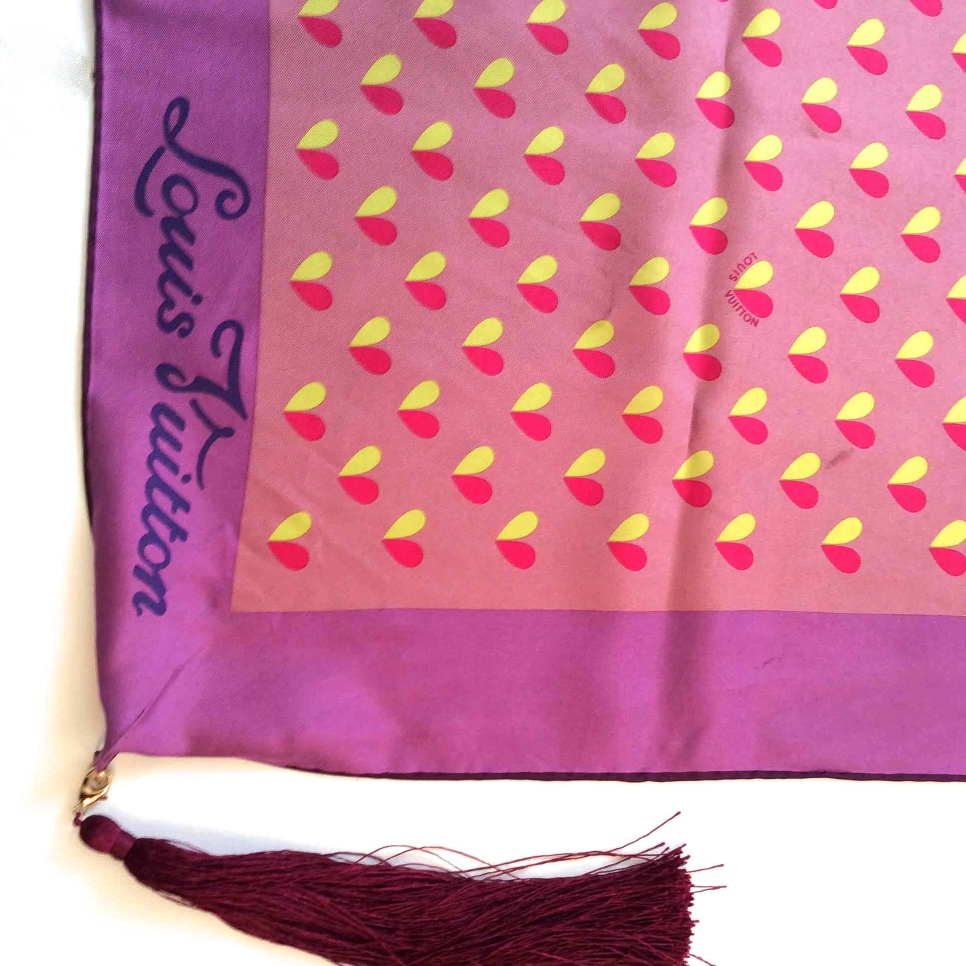 Limited Edition Louis Vuitton Tassel Silk Scarf – Ladybag