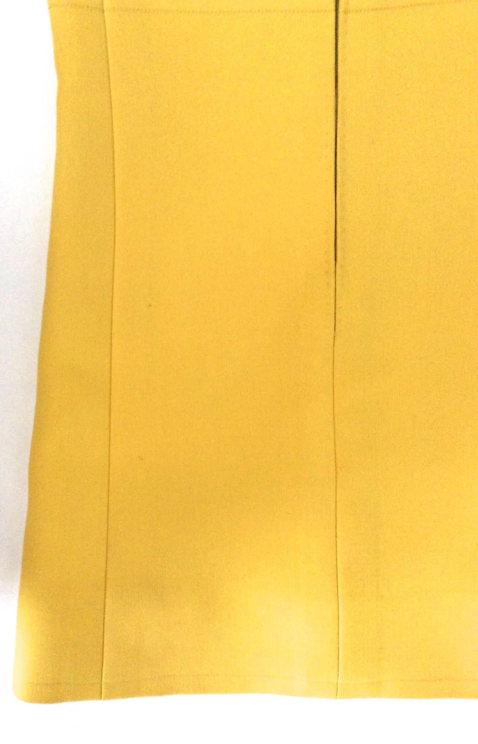 Vintage 1960's Yellow Sleeveless A-Line Dress 6