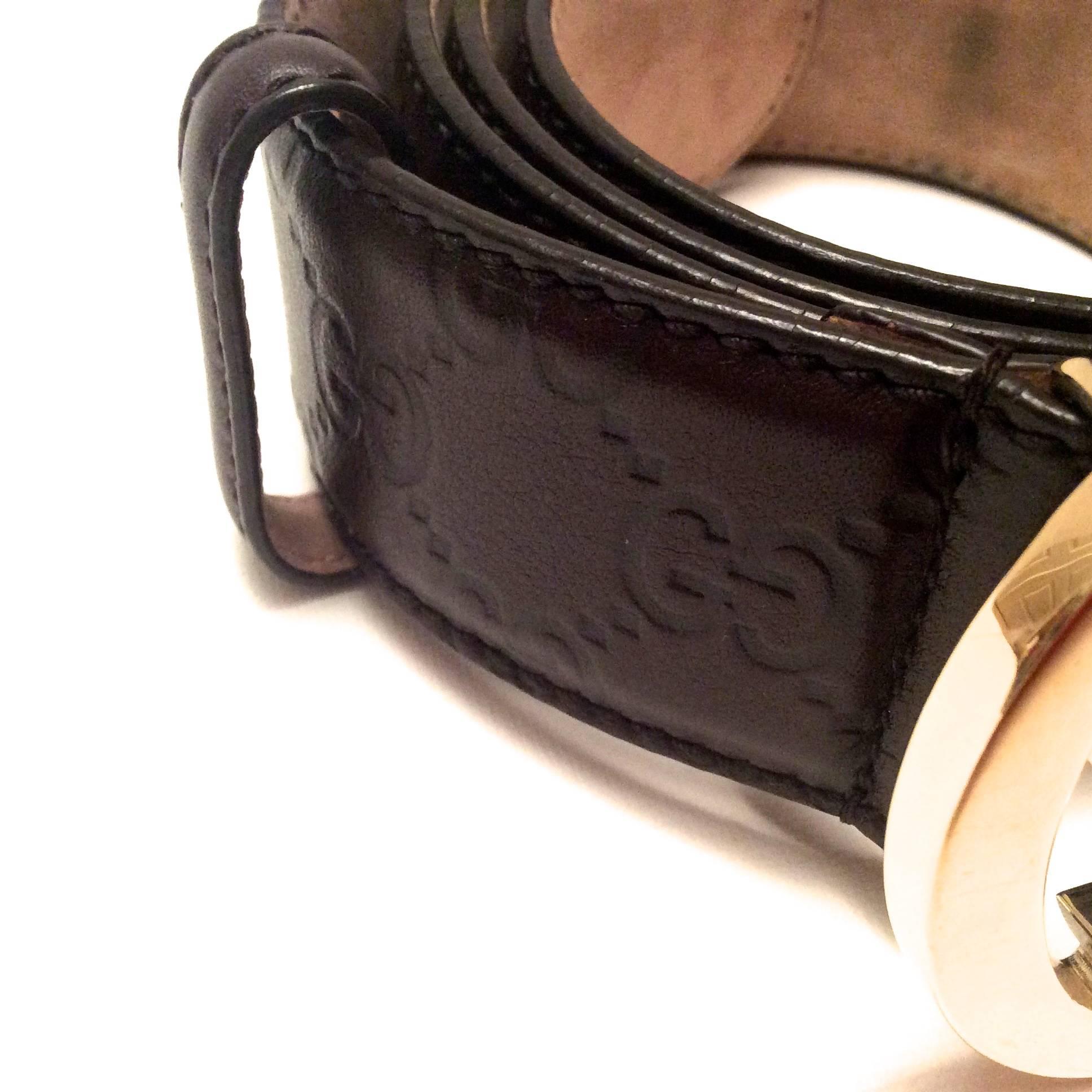 Men's Gucci Brown Leather Belt - Like New 3
