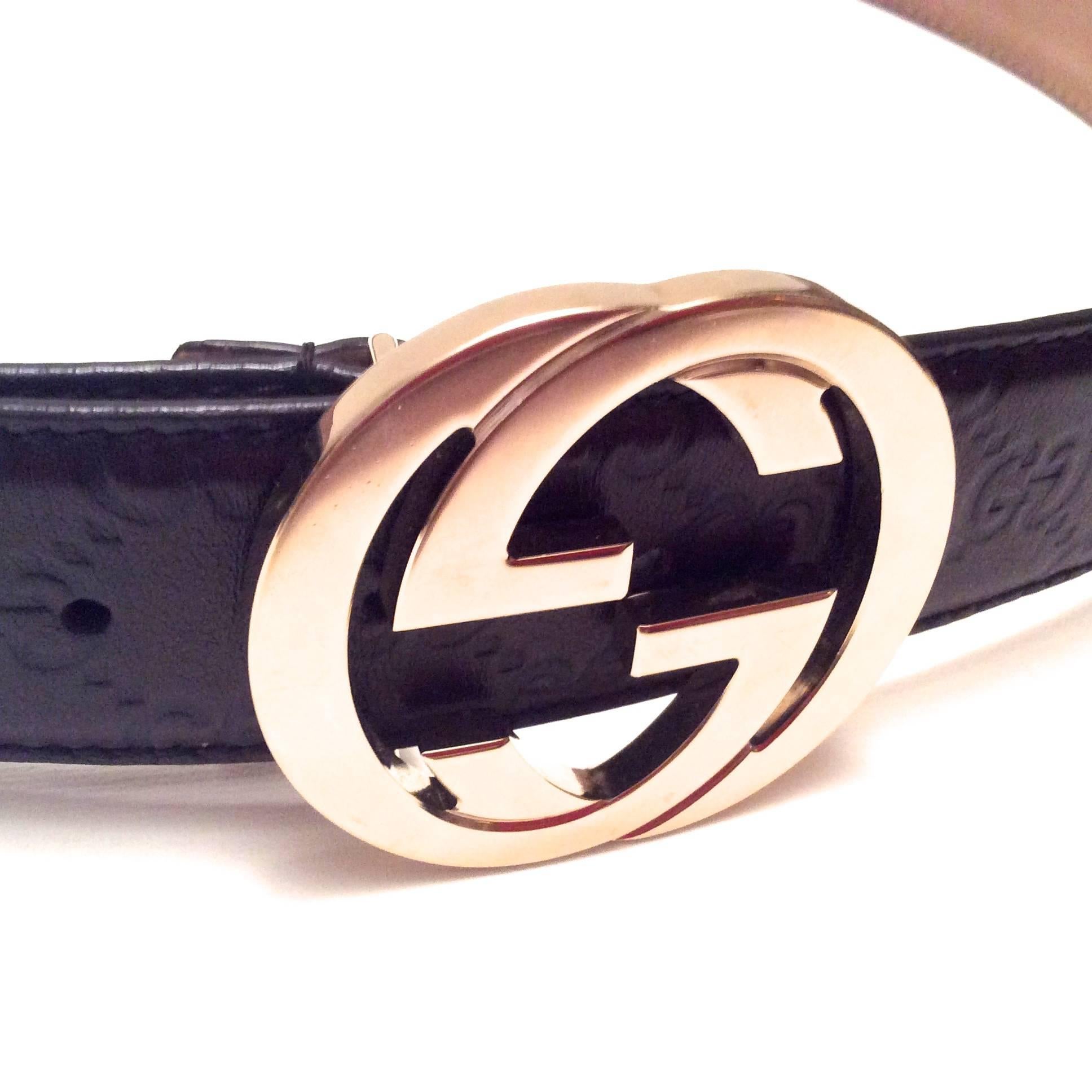 Men's Gucci Brown Leather Belt - Like New 4
