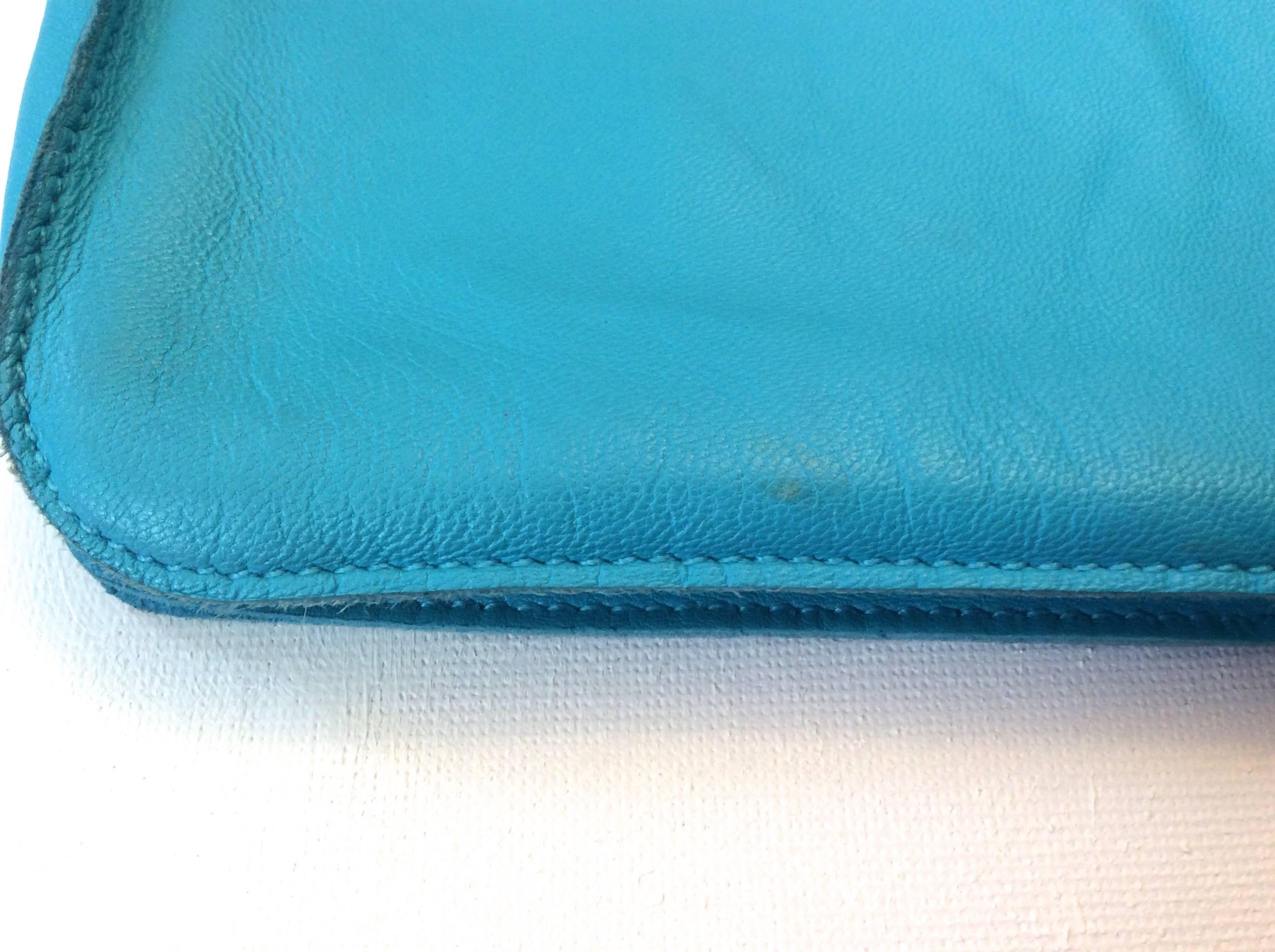Women's Hermes Crossbody Purse - Blue Leather  For Sale