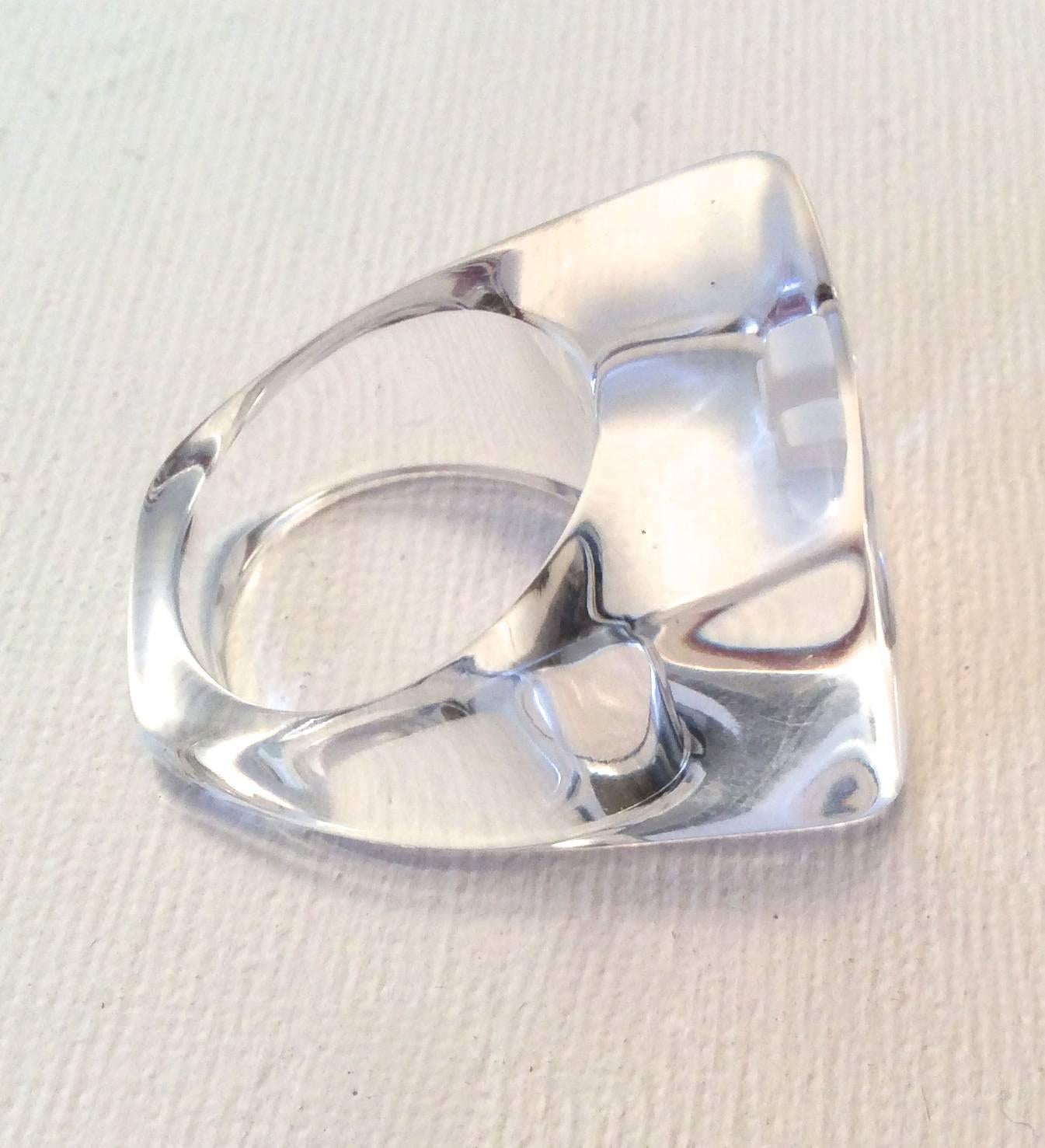 Rare Courreges Lucite Ring For Sale 3