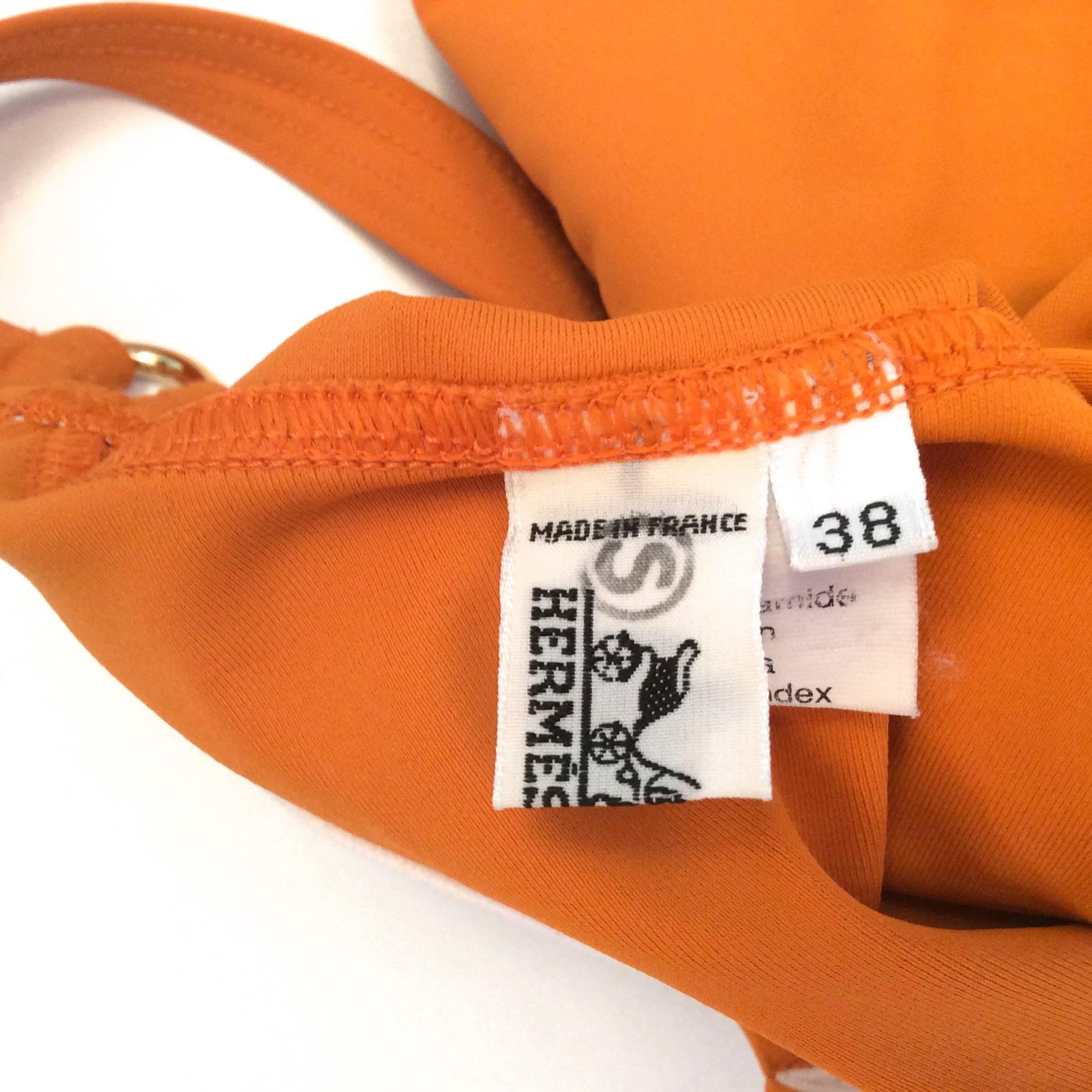 New Hermes Orange Bathing Suit  3