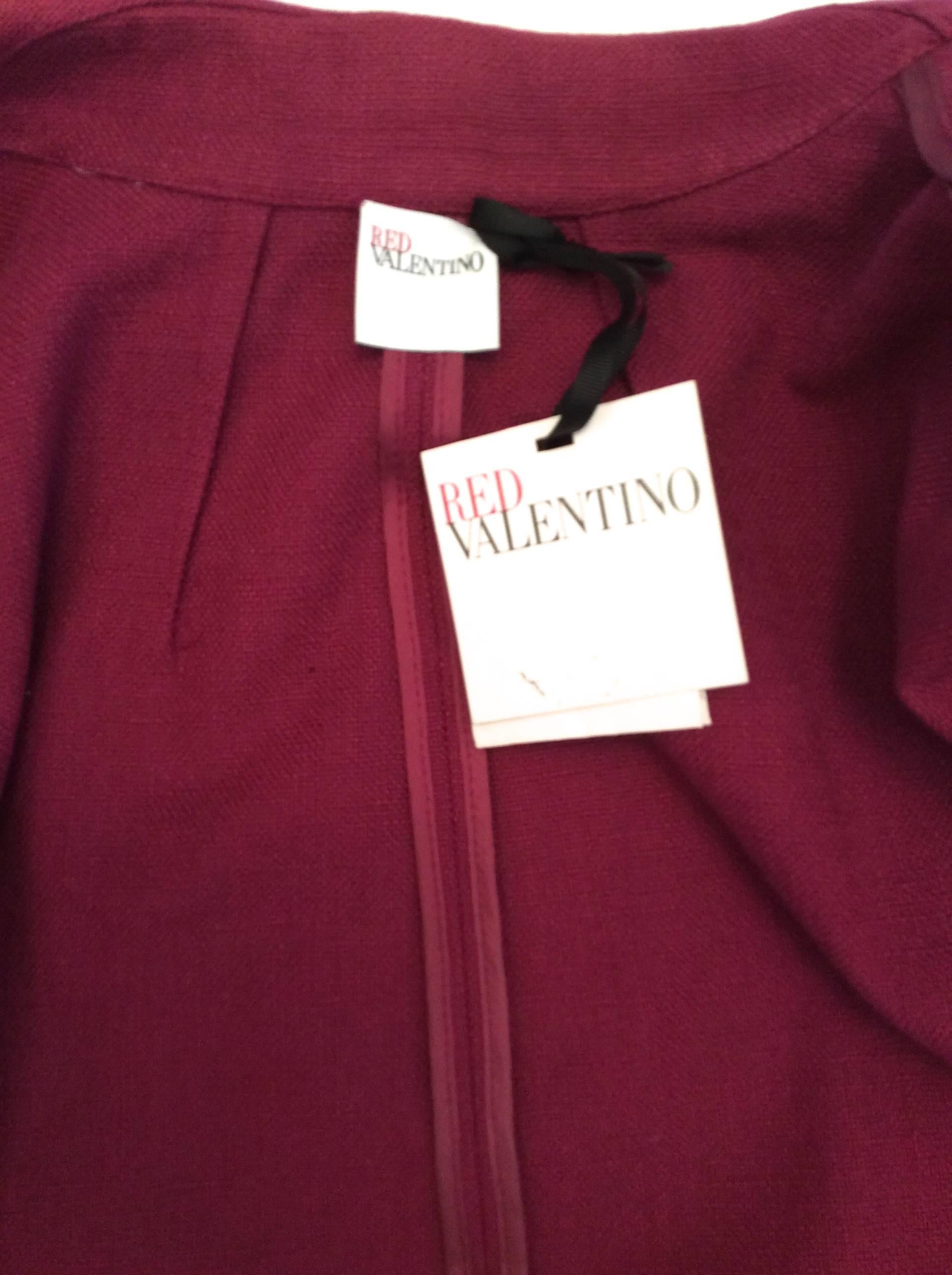 Valentino Short Linen Swing Coat 1