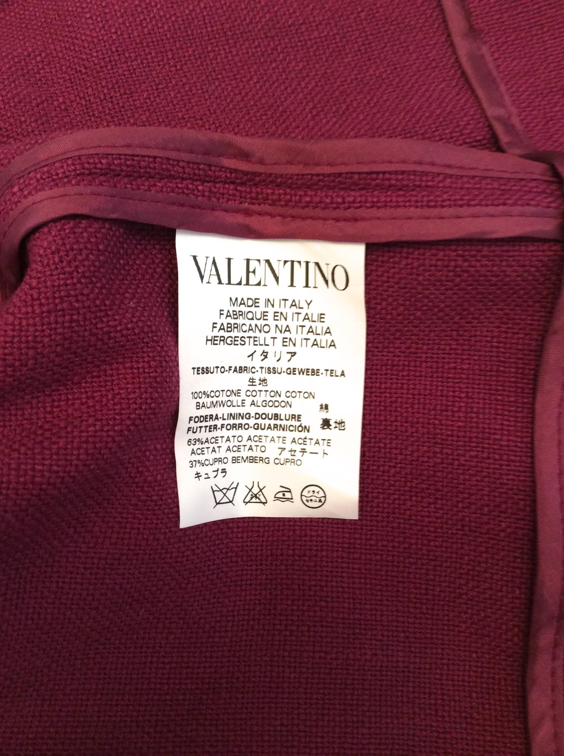 Valentino Short Linen Swing Coat 4