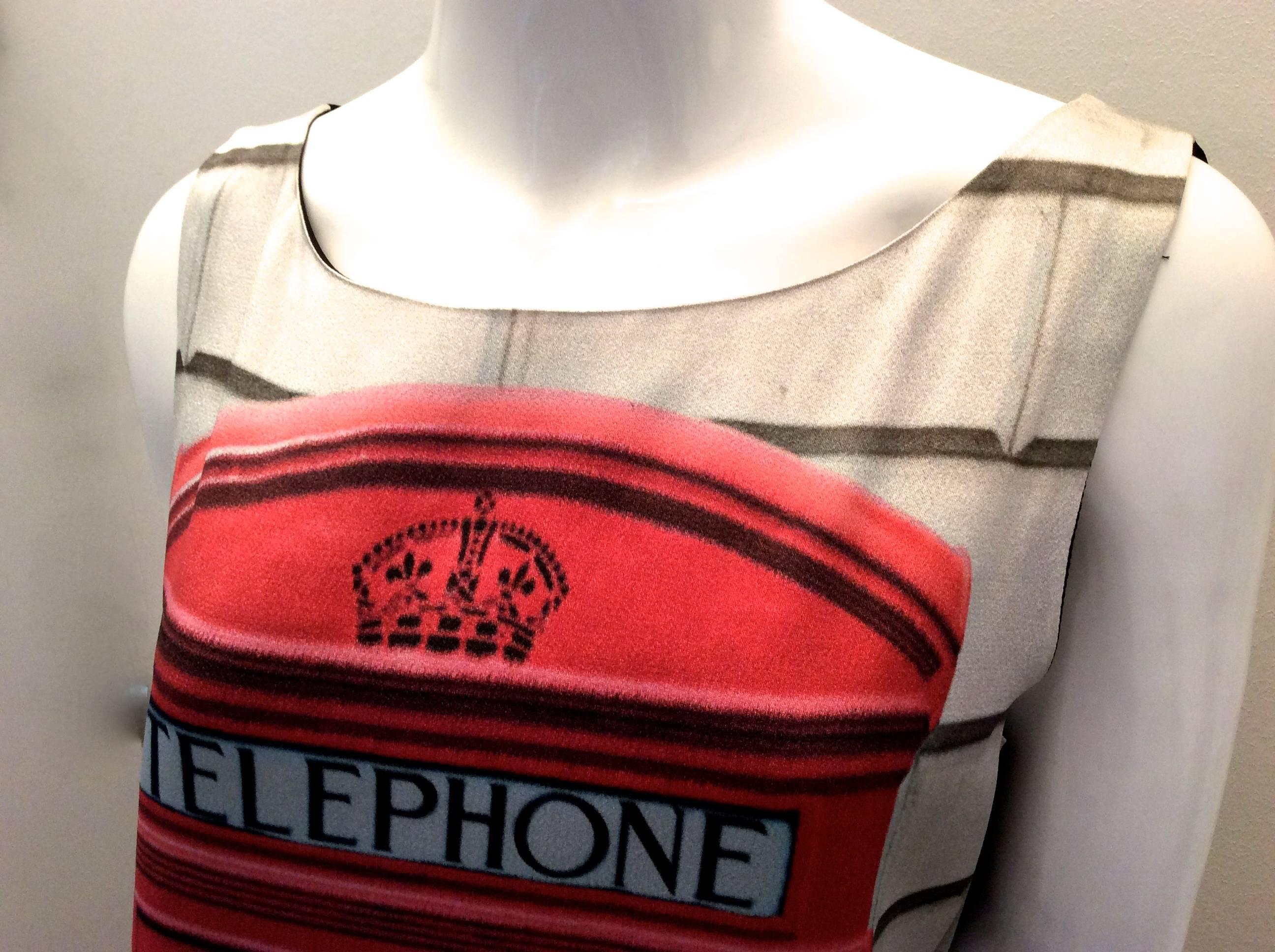 Moschino Telephone Booth Sleeveless Dress 2