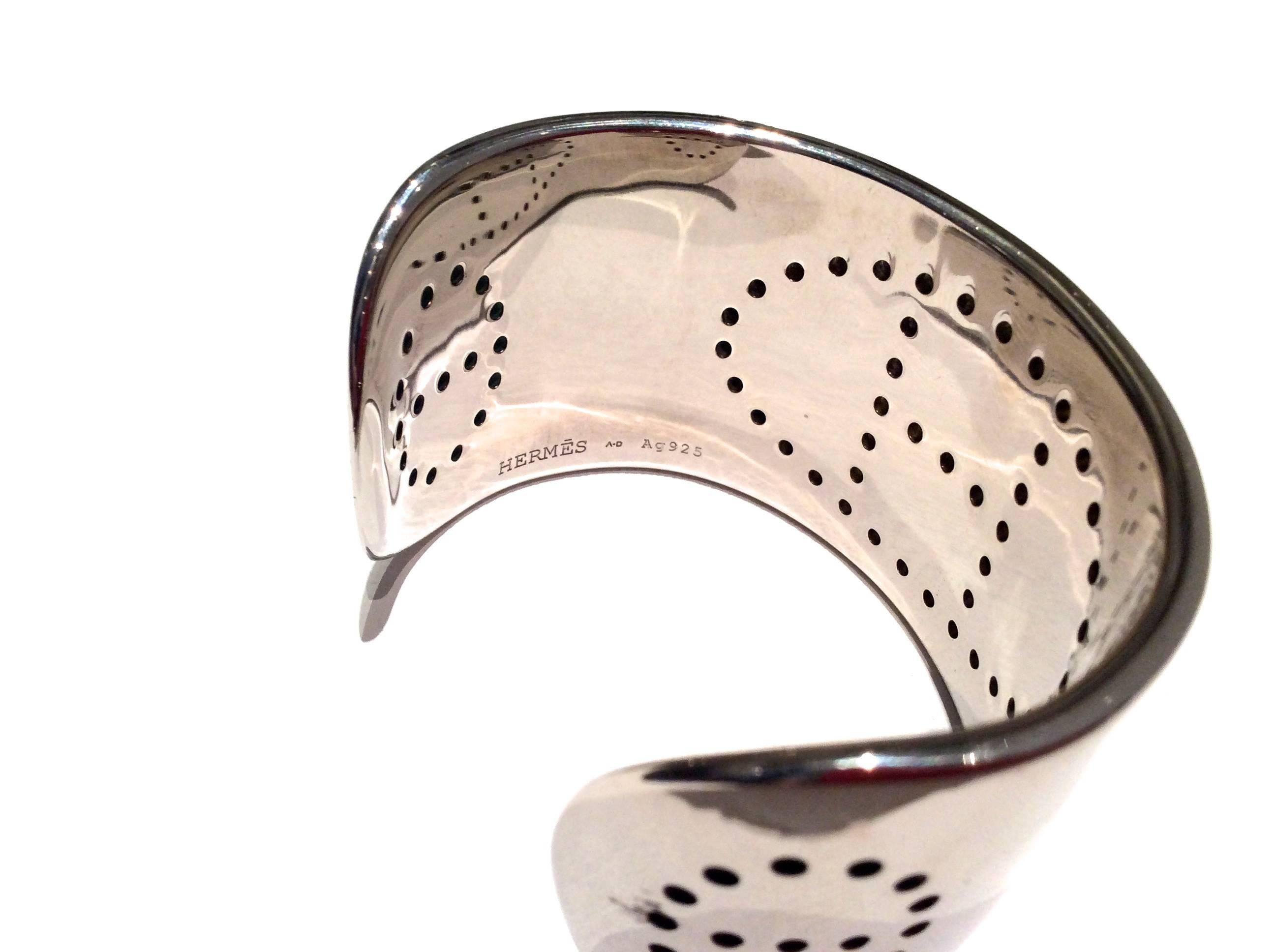 Hermes Eclipse Cuff Bracelet - Sterling Silver 3