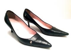 Chanel Black Leather Pumps - Size 38