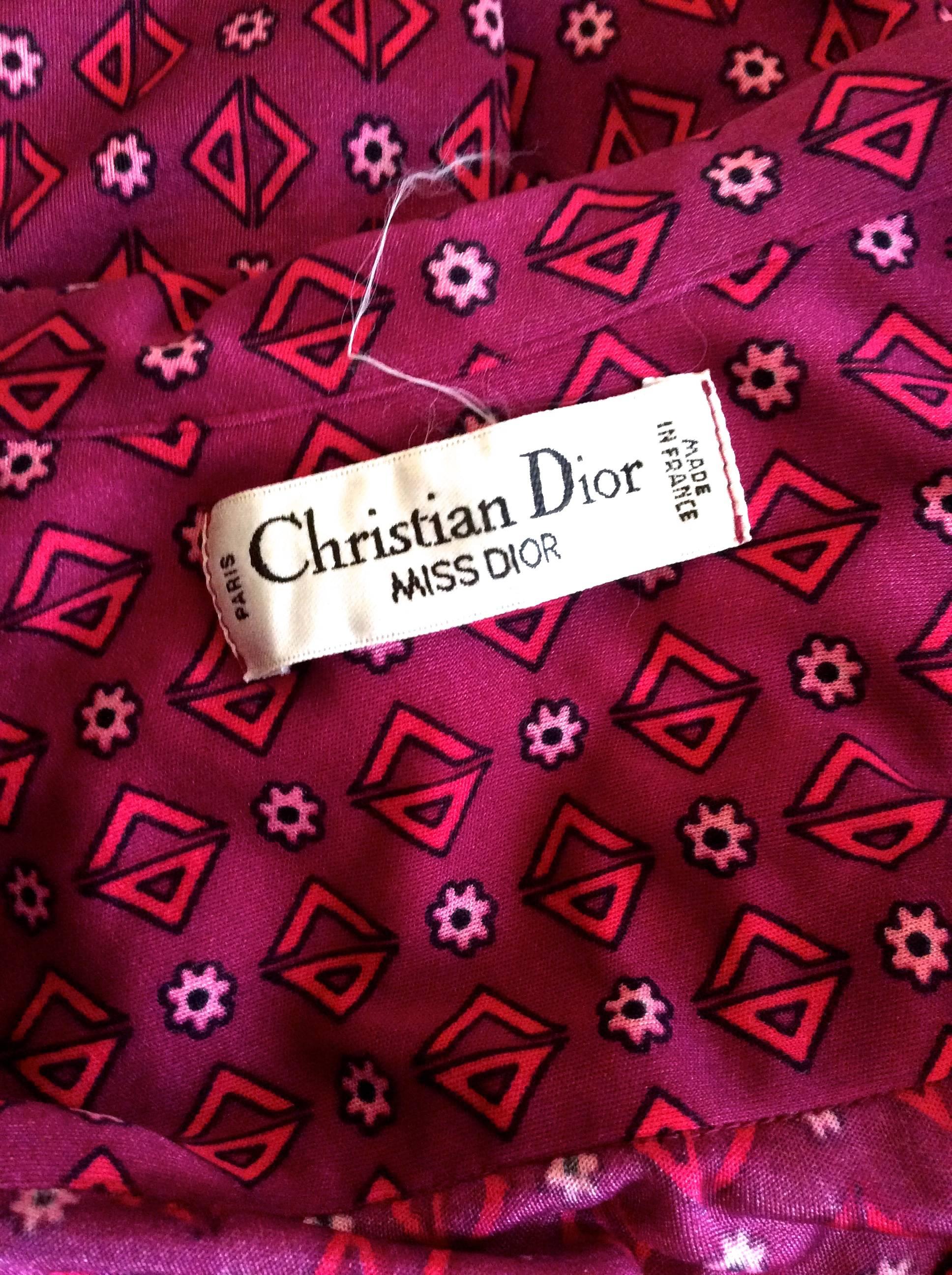Christian Dior - Miss Dior 1970's Maxi Day Dress For Sale 2