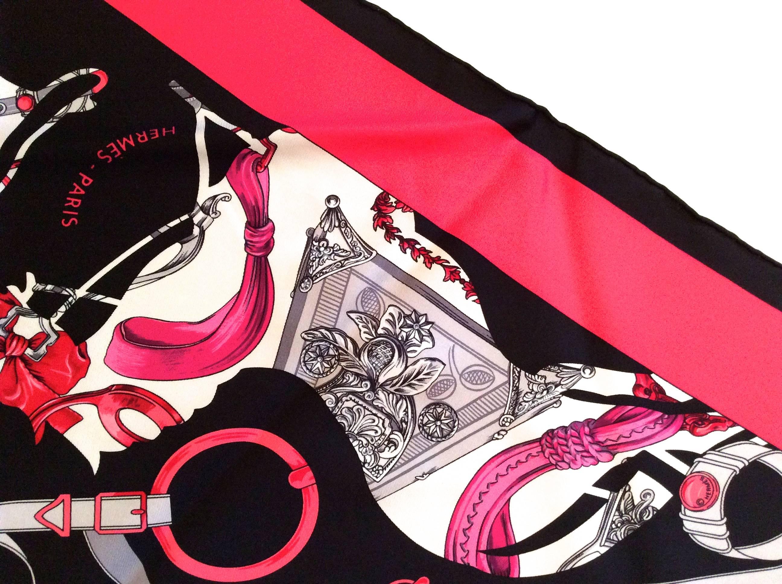 New Rare Hermes Triangle Scarf with Original Box For Sale 2