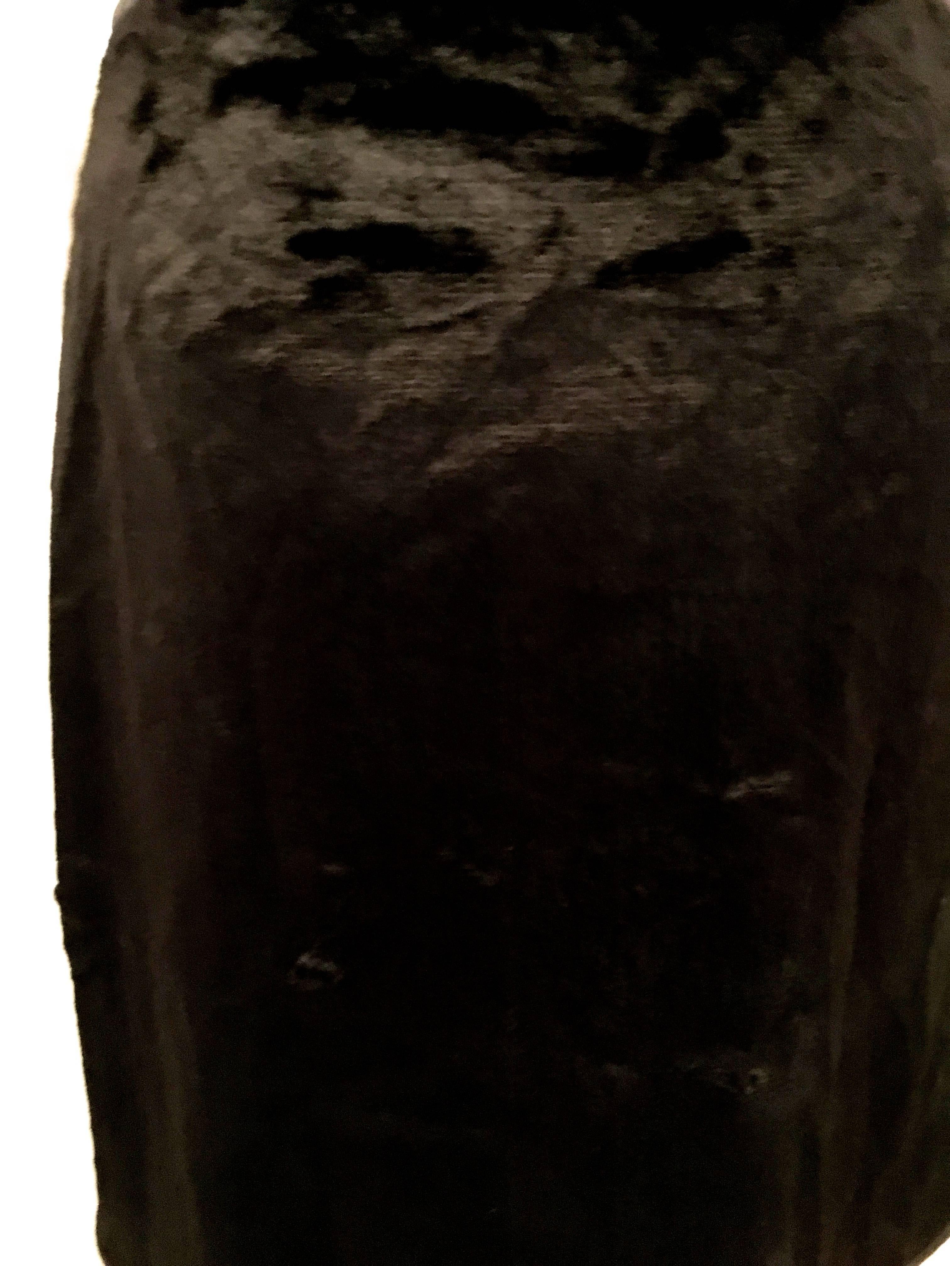 Courreges Black Mini Skirt Faux Fur  Mod For Sale 6