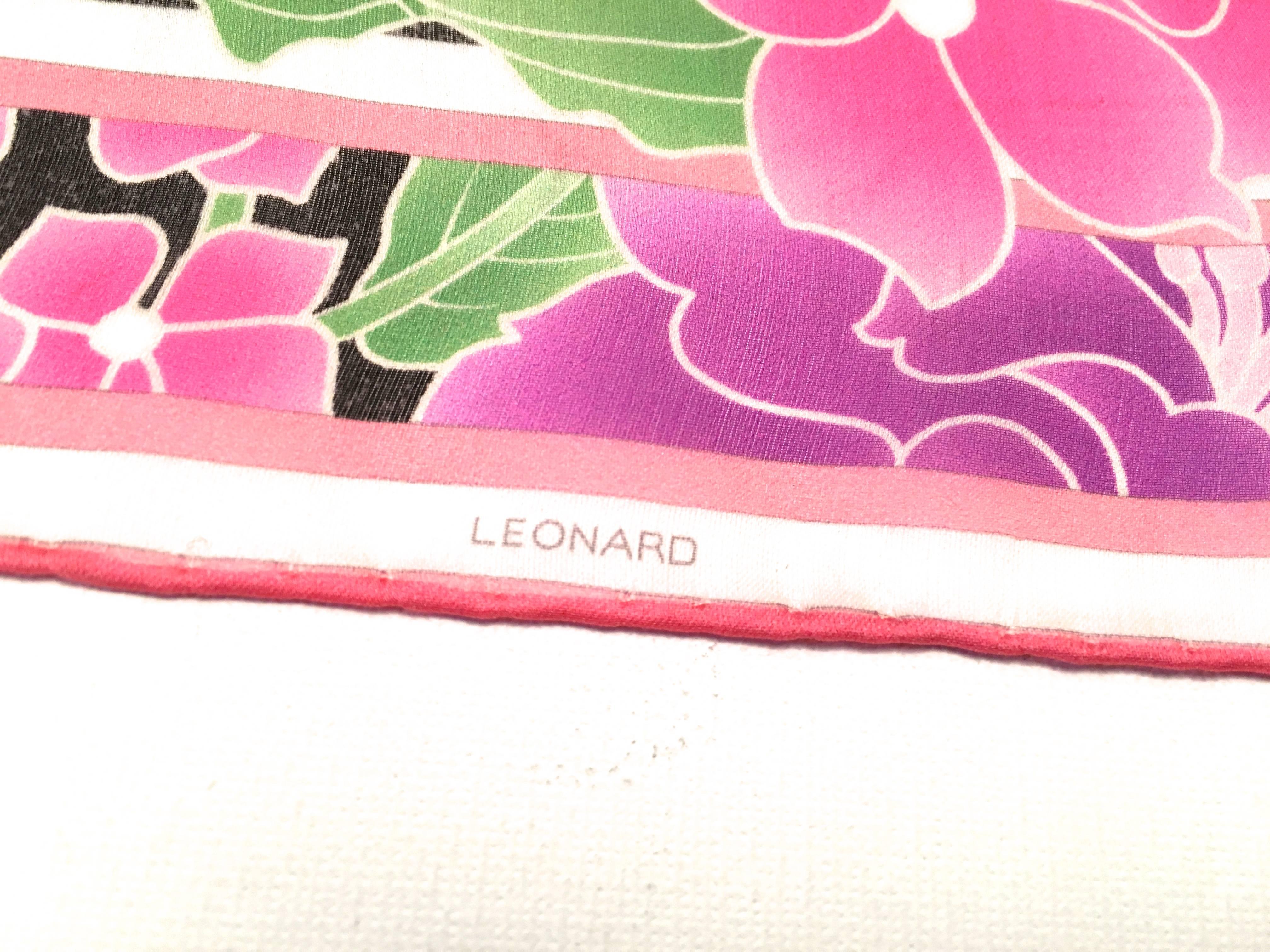 New Leonard Magnificent Floral Scarf In New Condition For Sale In Boca Raton, FL