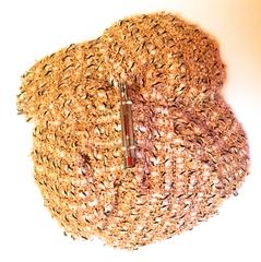 Chanel Boucle Camellia Pin - Cream and Beige