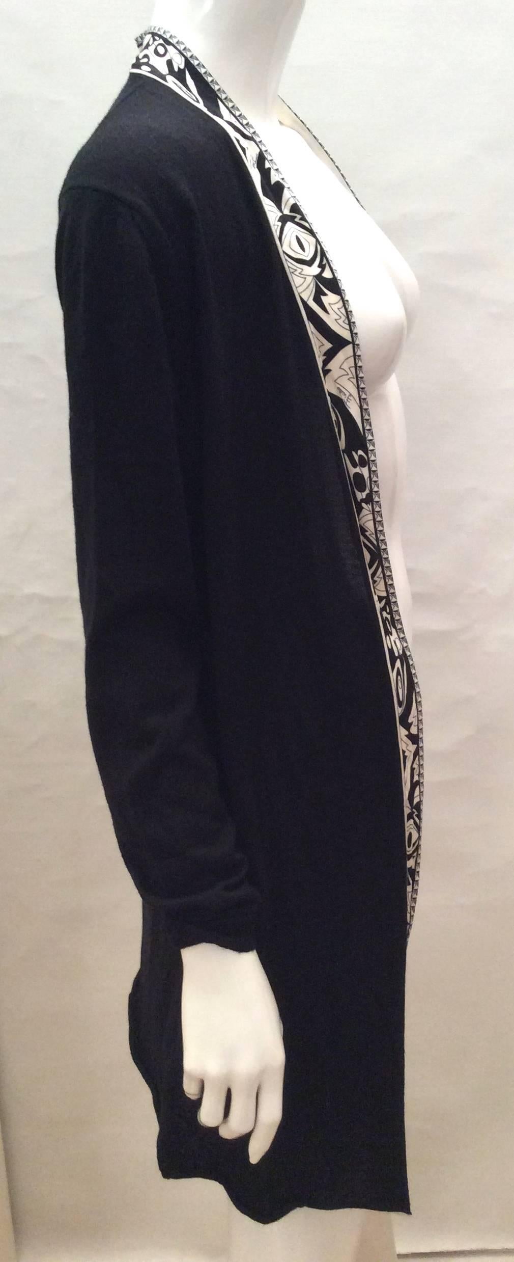 New Emilio Pucci Black Sweater - Size 42 In New Condition For Sale In Boca Raton, FL