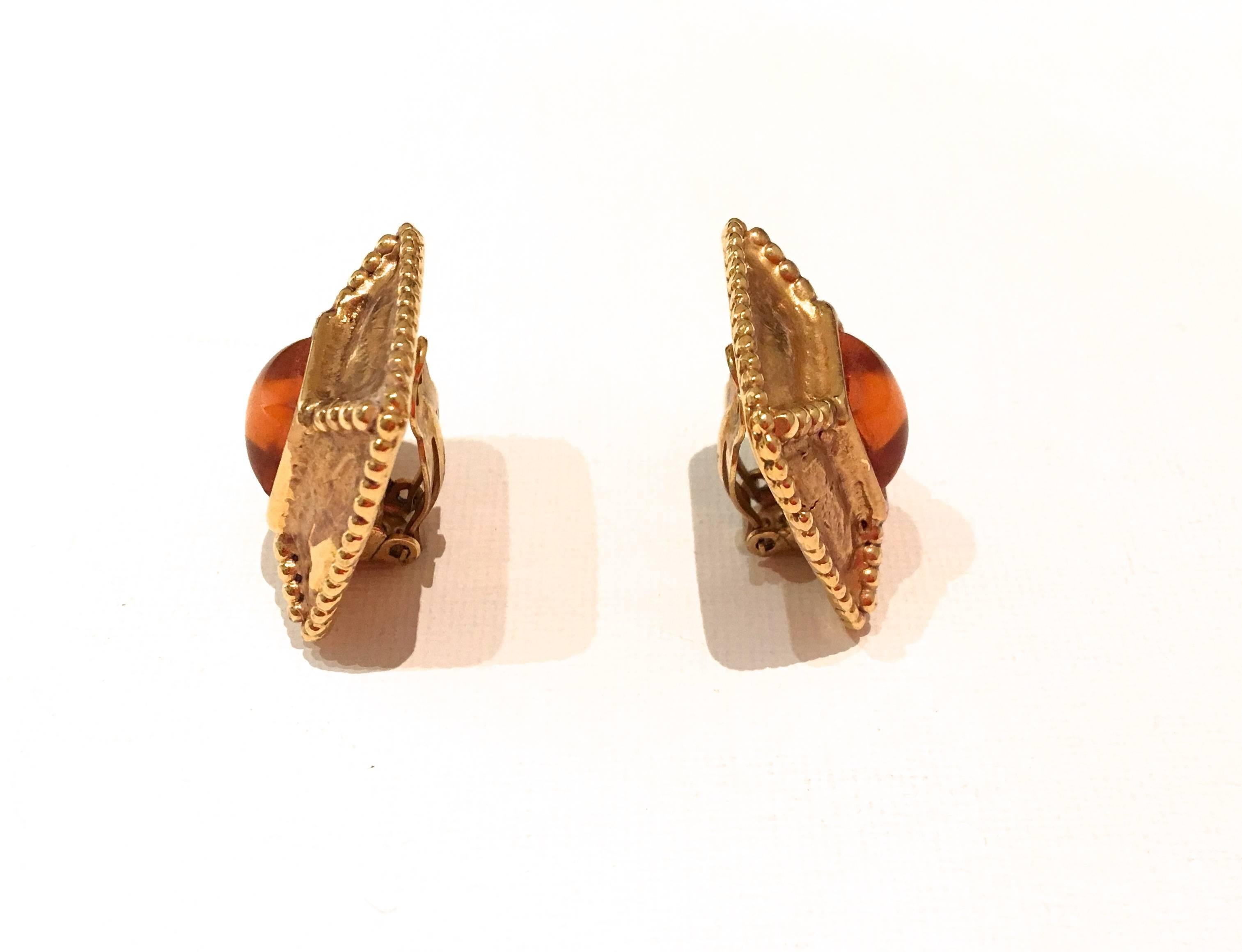 Vintage Yves Saint Laurent Earrings In Excellent Condition For Sale In Boca Raton, FL