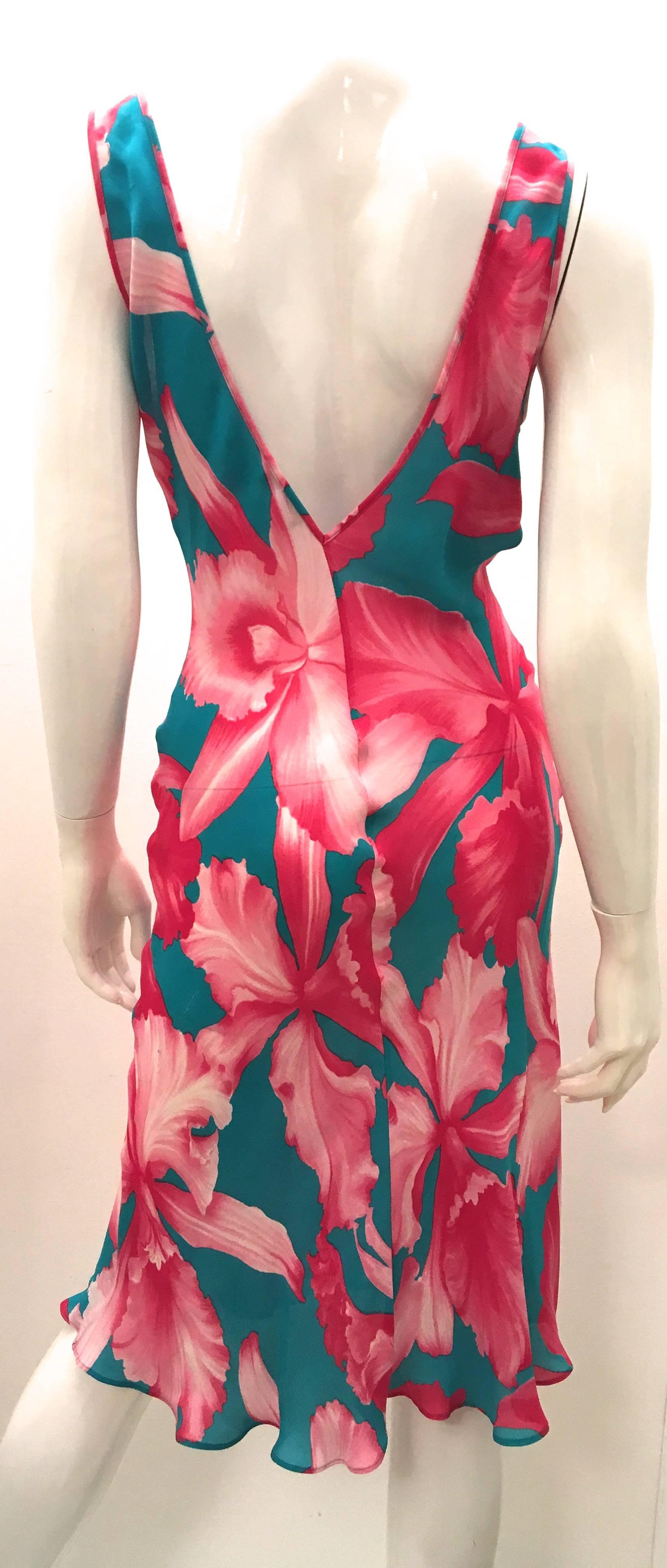 Celine Silk Sleeveless  Dress with Matching Scarf 1