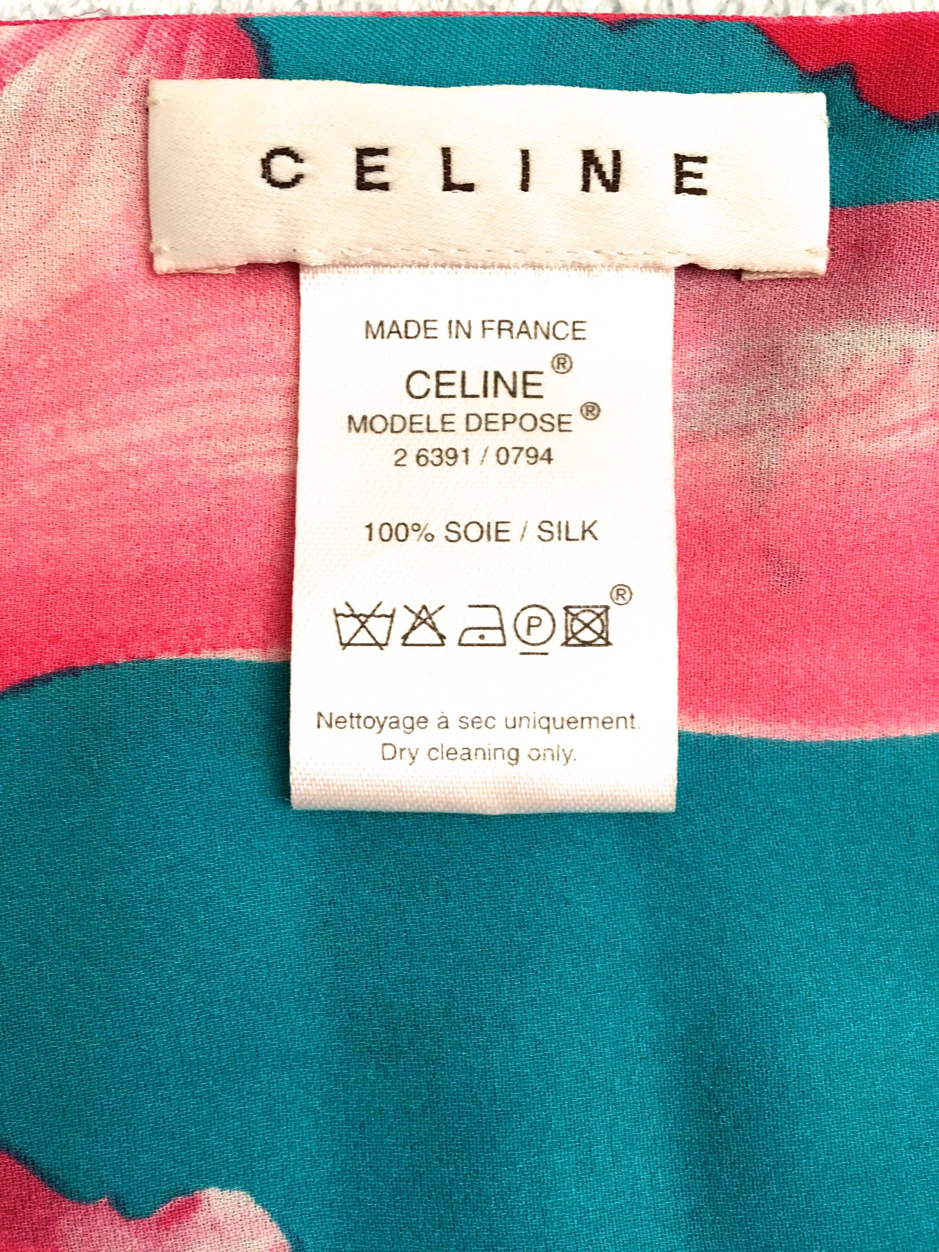 Celine Silk Sleeveless  Dress with Matching Scarf 3