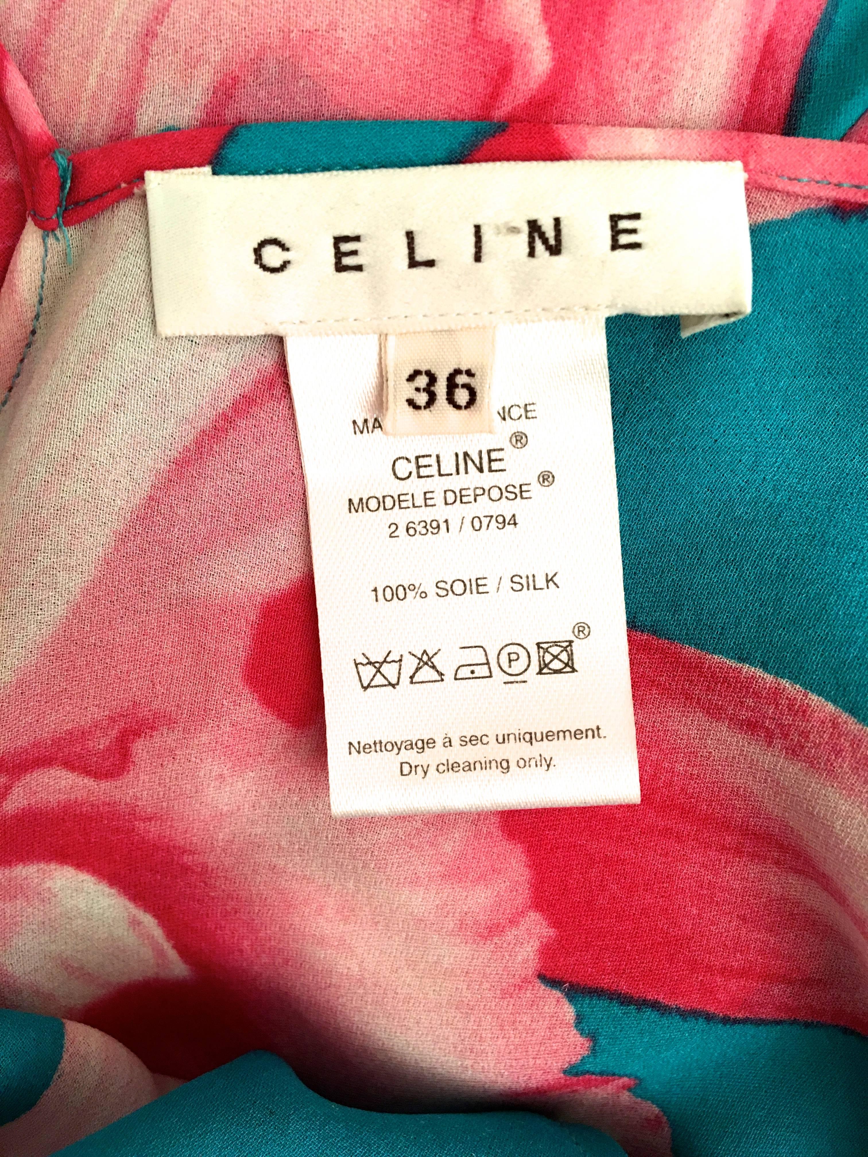 Celine Silk Sleeveless  Dress with Matching Scarf 4