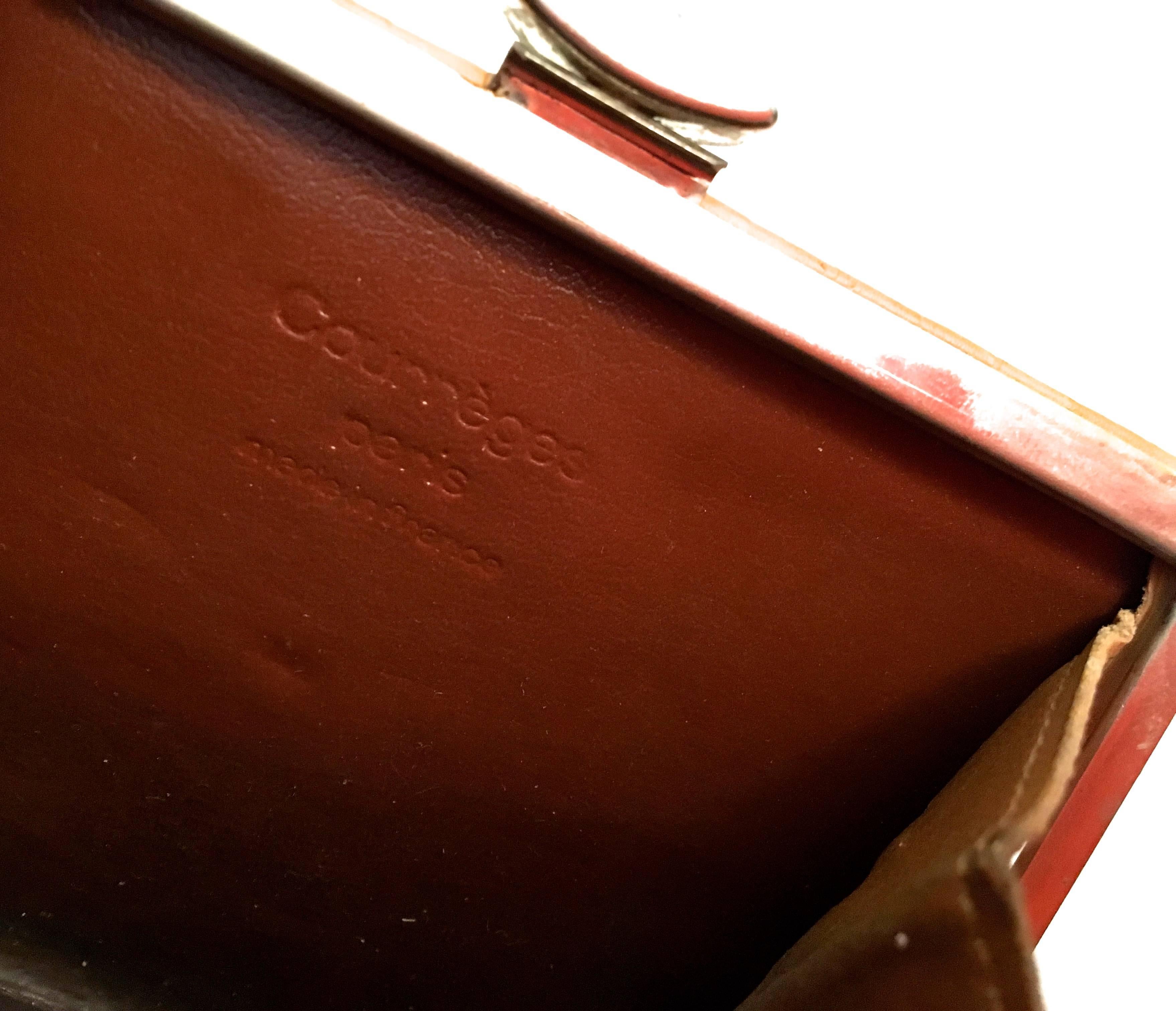 Brown Rare Vintage Courreges Leather Wallet - 1970's For Sale