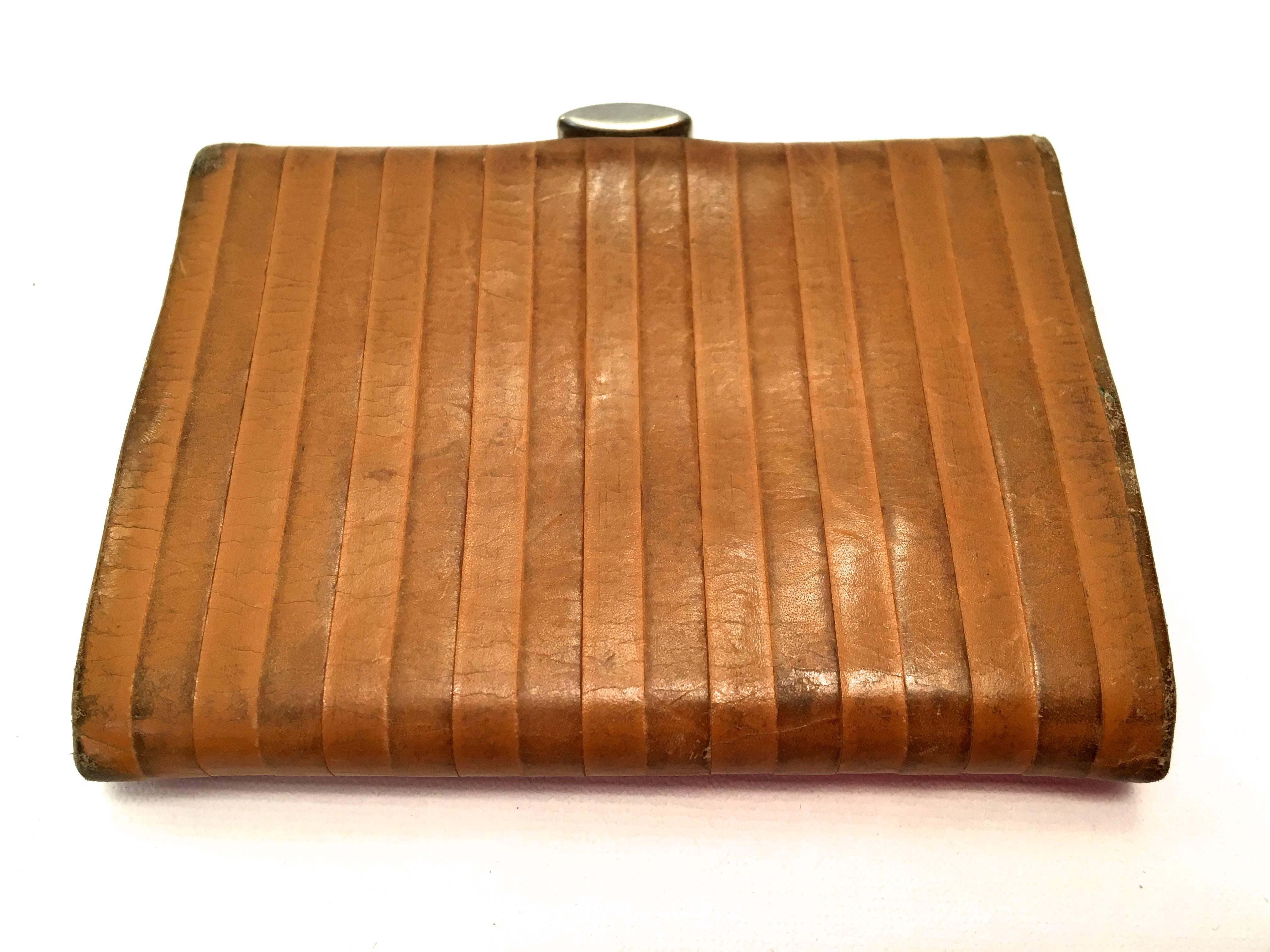 Rare Vintage Courreges Leather Wallet - 1970's For Sale 1