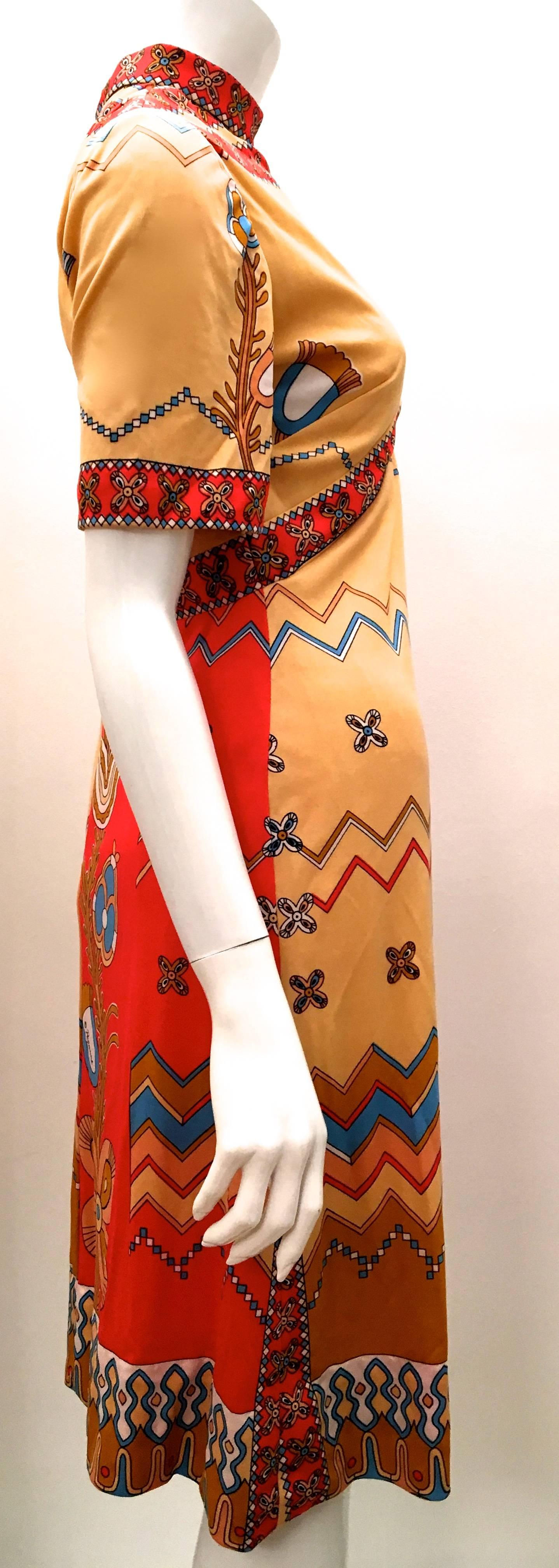 Brown Vintage Paganne Dress - 1970's 