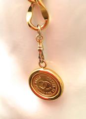 Chanel Gold Tone Metal Belt w/ Iconic CC Medallion