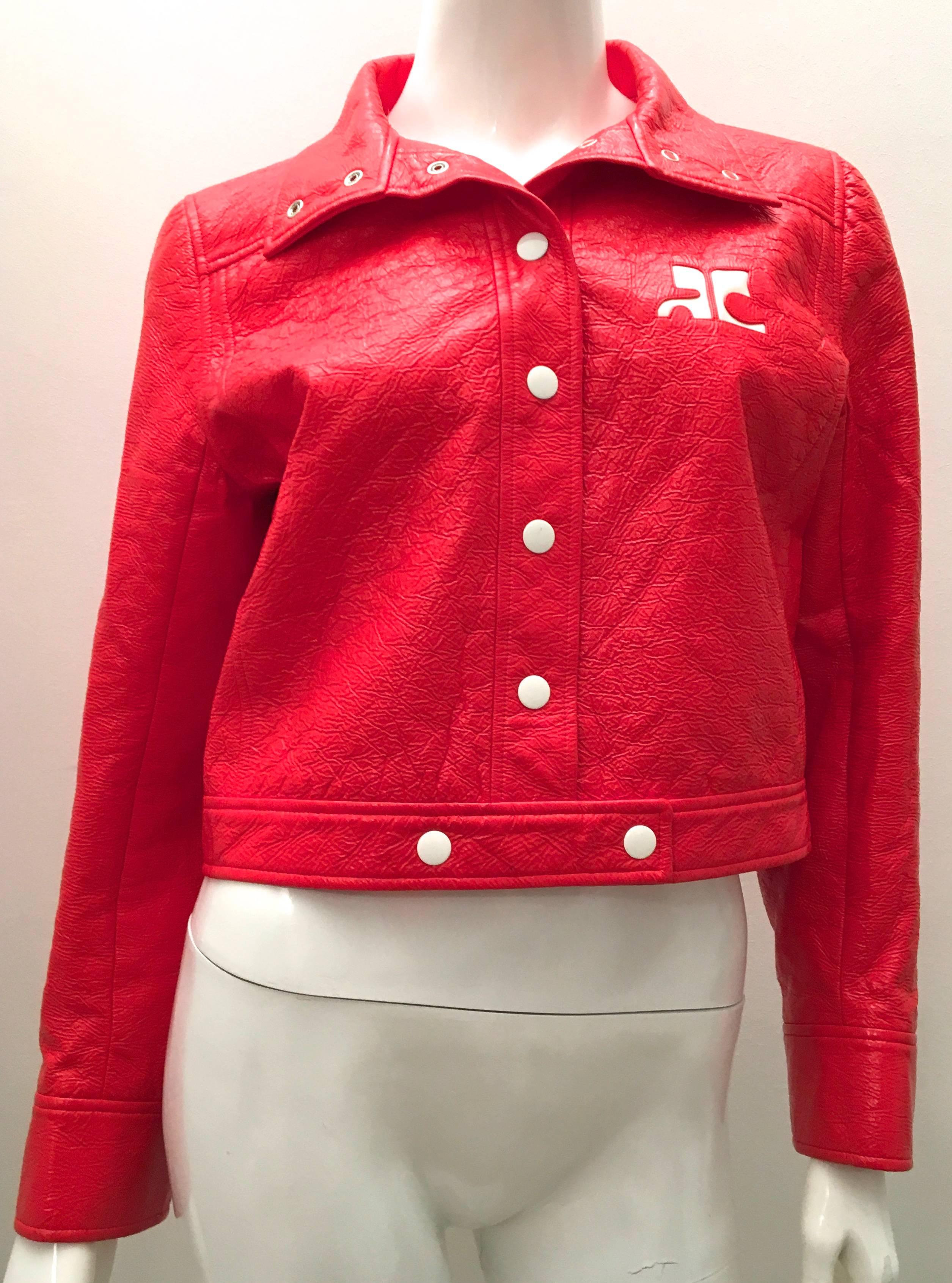 red patent jacket
