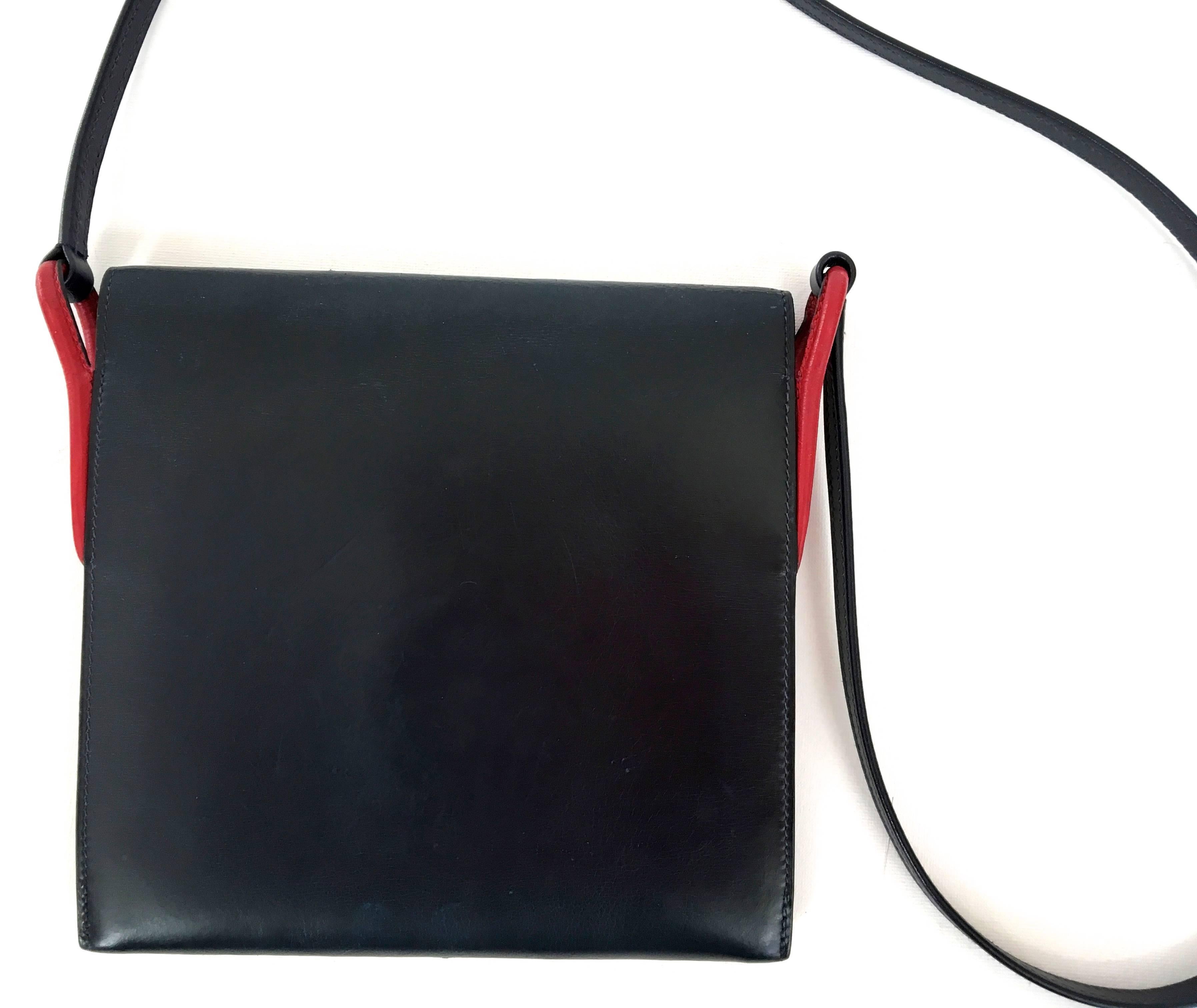 Black Rare Vintage Hermes Flo Bag - 1960’s - Excellent Condition
