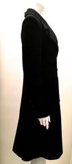 Magnificent Chanel Long Black Coat - Size 38