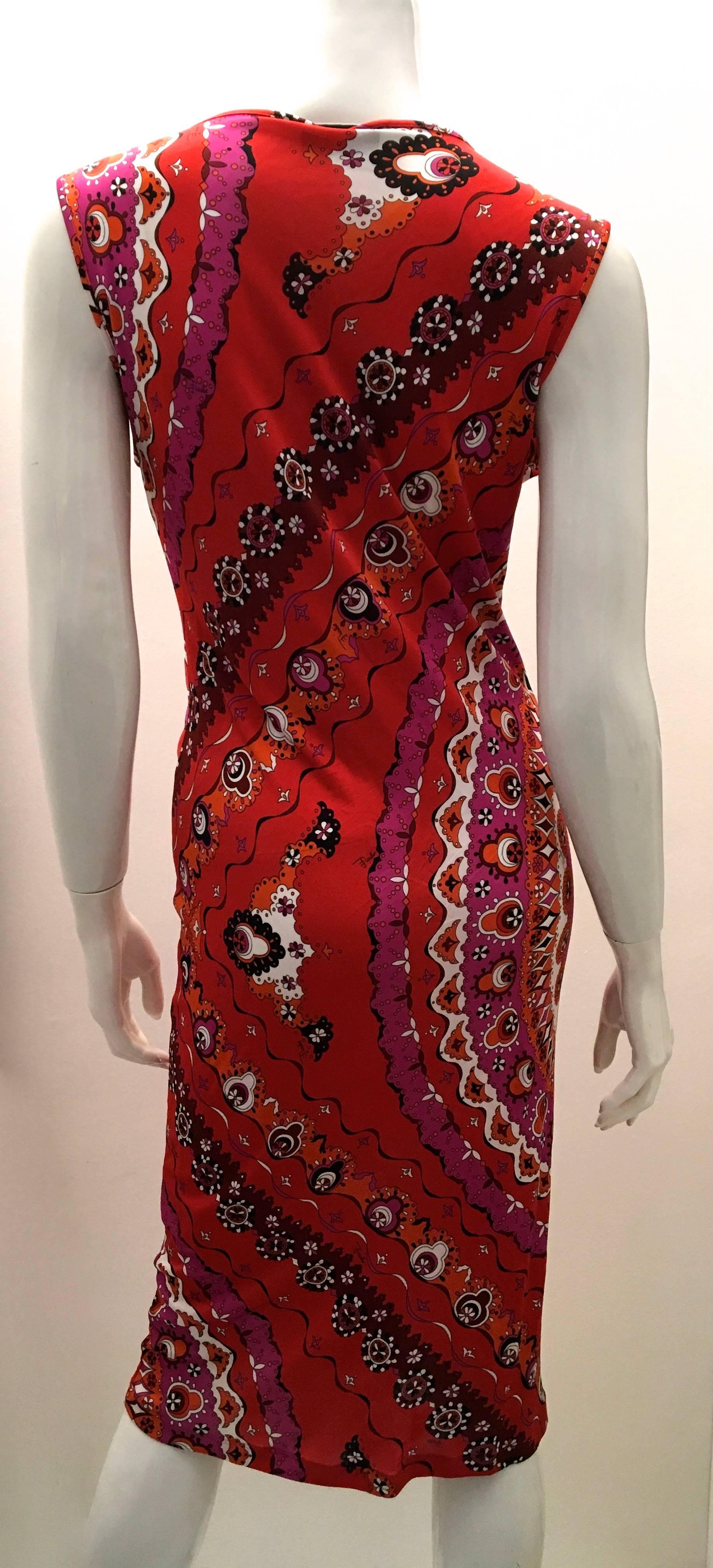 Red New Emilio Pucci Sleeveless Day Dress  For Sale