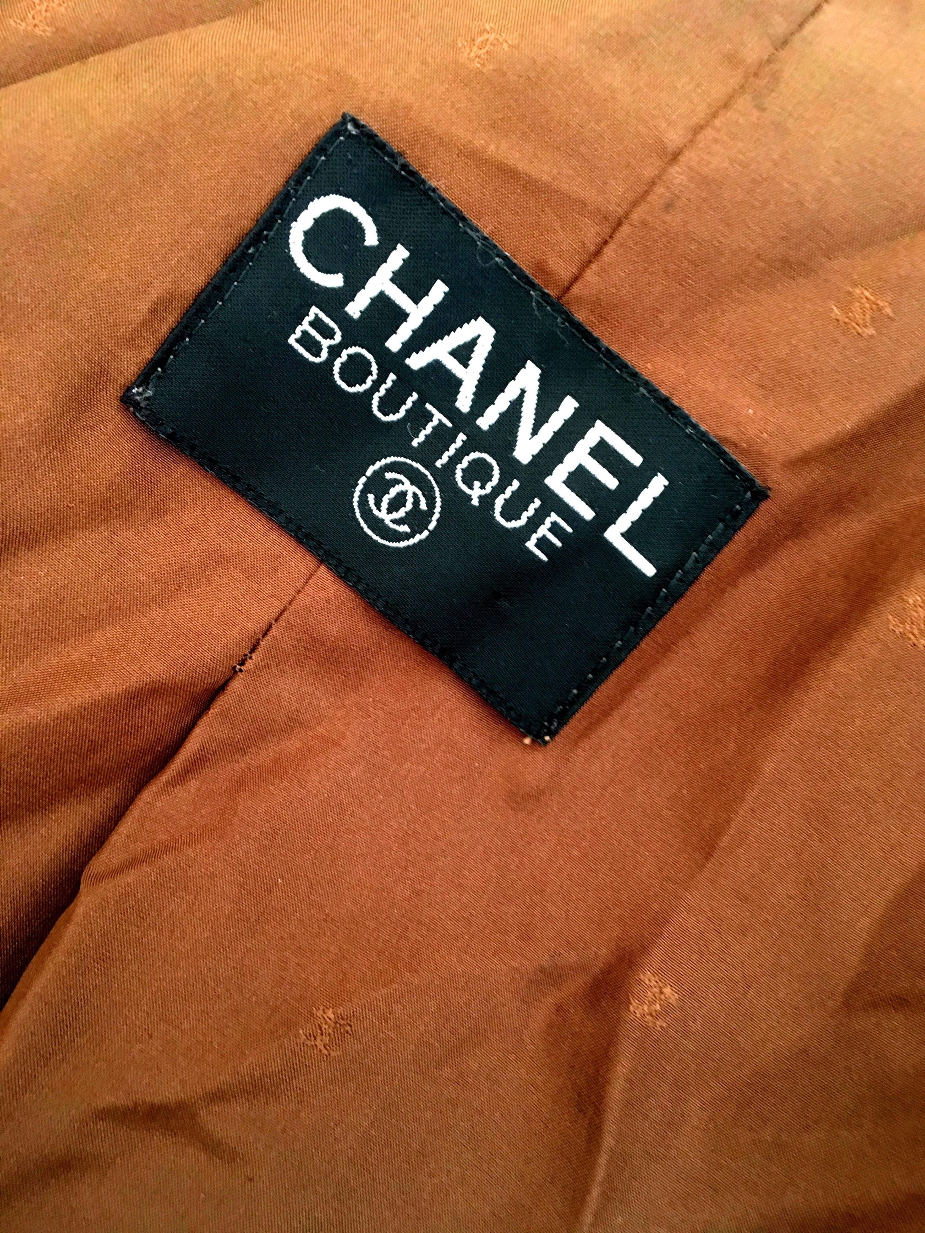 Chanel Tobacco Brown Cashmere Coat with Enamel Buttons  5