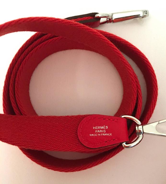 New HERMES Mini Evelyne Red Tomato Crossbody Bag - Clemence Leather at  1stDibs