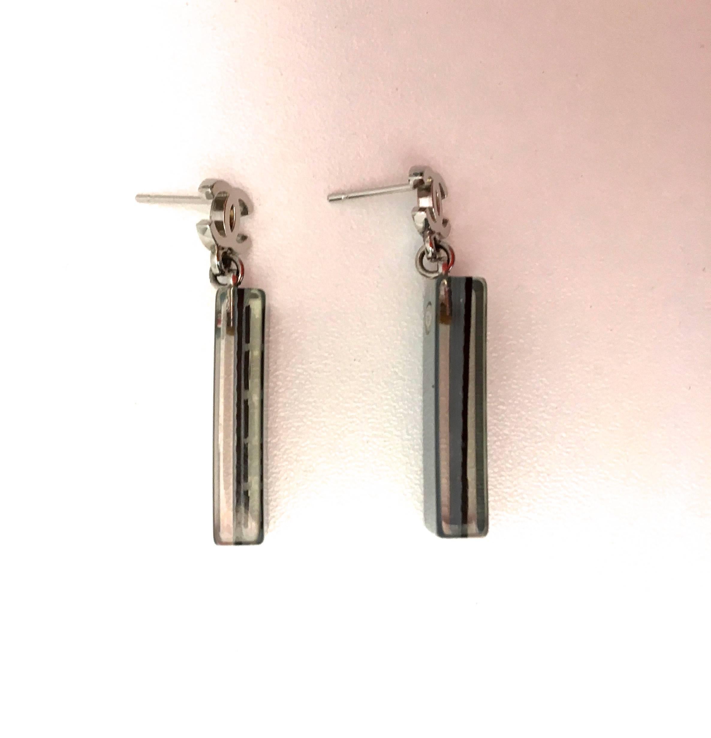 New Chanel Lucite Earrings - 'Votez Coco' - 2015 1
