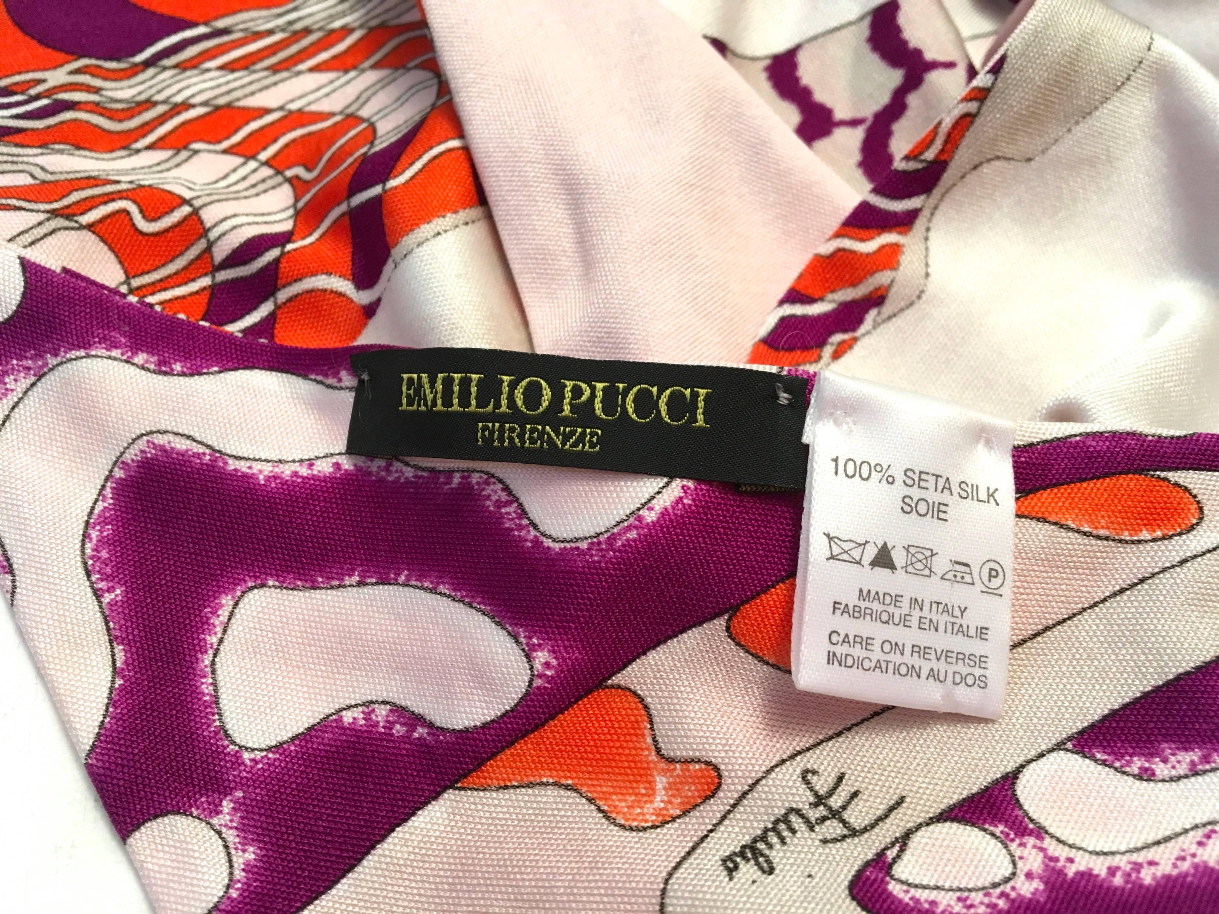 Rare Emilio Pucci Silk Jersey Scarf  For Sale 1