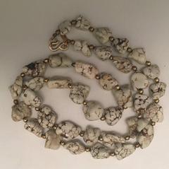 Kenneth Lane White Turquoise Stone Necklace